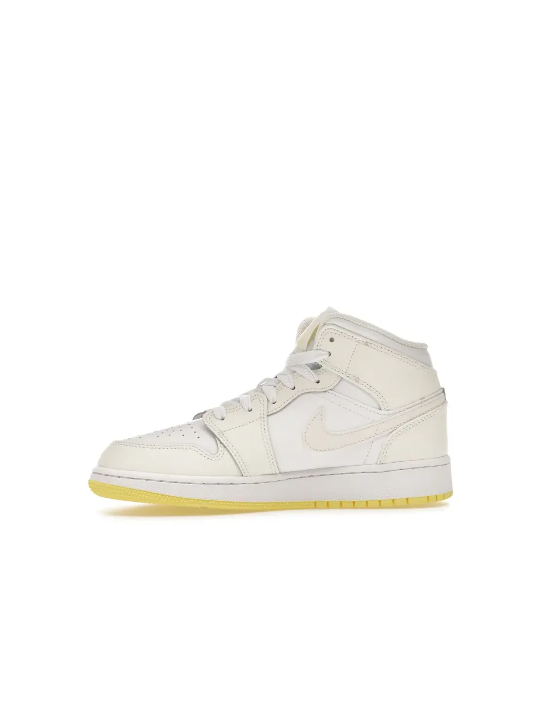 Детские кроссовки Lifestyle с высоким берцем Jordan 1 Mid Jordan — изображение 3 из 4, белый/светлый оранжевый