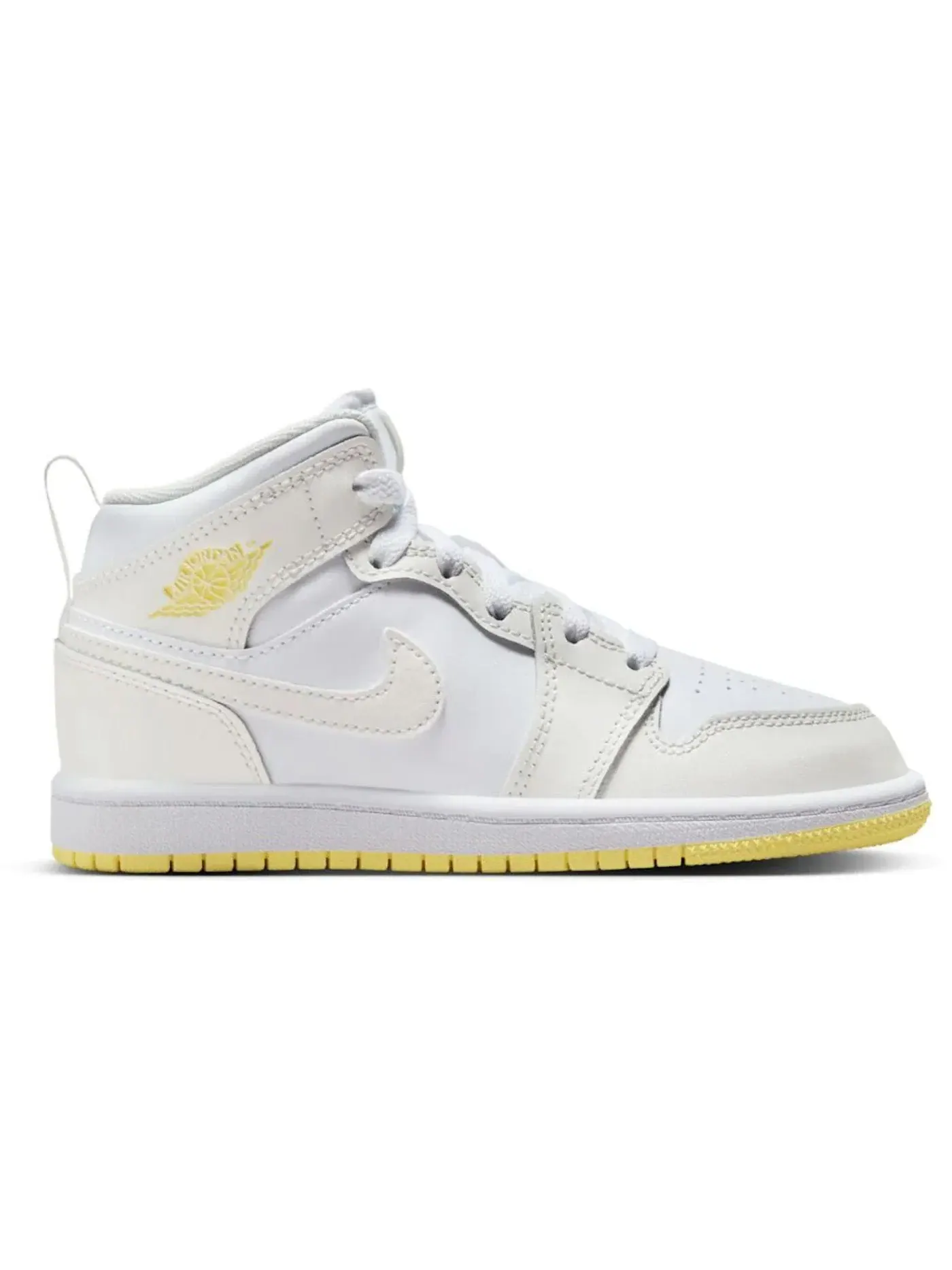 Детские кроссовки с модельным номером Jordan 1 Mid Jordan — изображение 1 из 1, белый светлый оранжевый