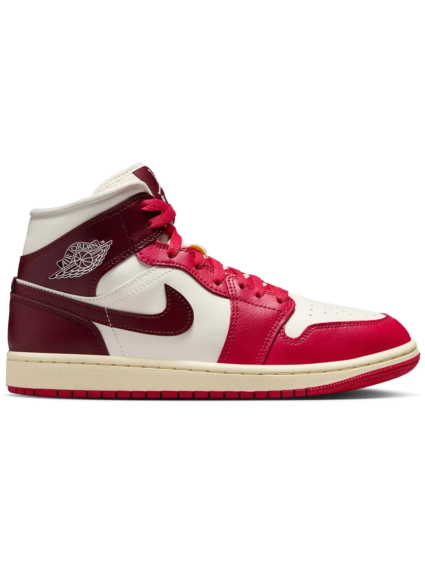 Женские кроссовки с высоким берцем Jordan 1 Mid Jordan — изображение 1 из 1, темный красный