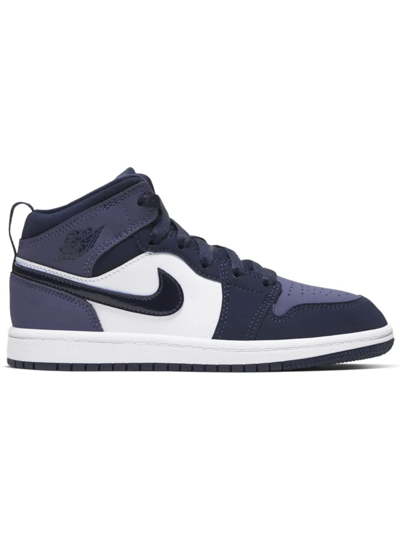 Детские кроссовки с высоким берцем Jordan 1 Mid Obsidian Sanded Purple Jordan — изображение 1 из 1, фиолетовый/белый