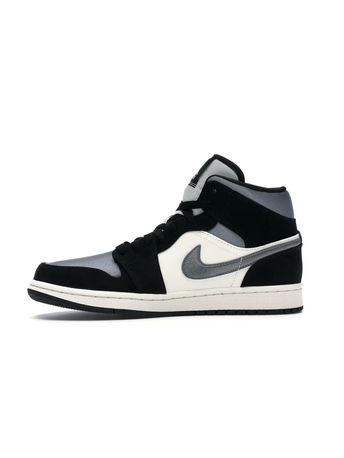 Мужские кроссовки с сатиновыми вставками Jordan 1 Mid Jordan — изображение 3 из 4, черный/серый