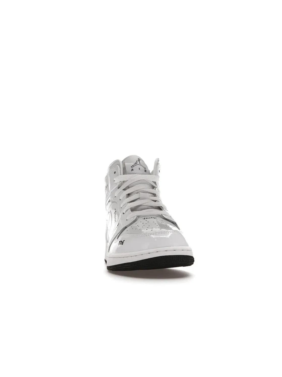 Детские кроссовки с принтом Jordan 1 Mid Jordan — изображение 2 из 4, белый/черный