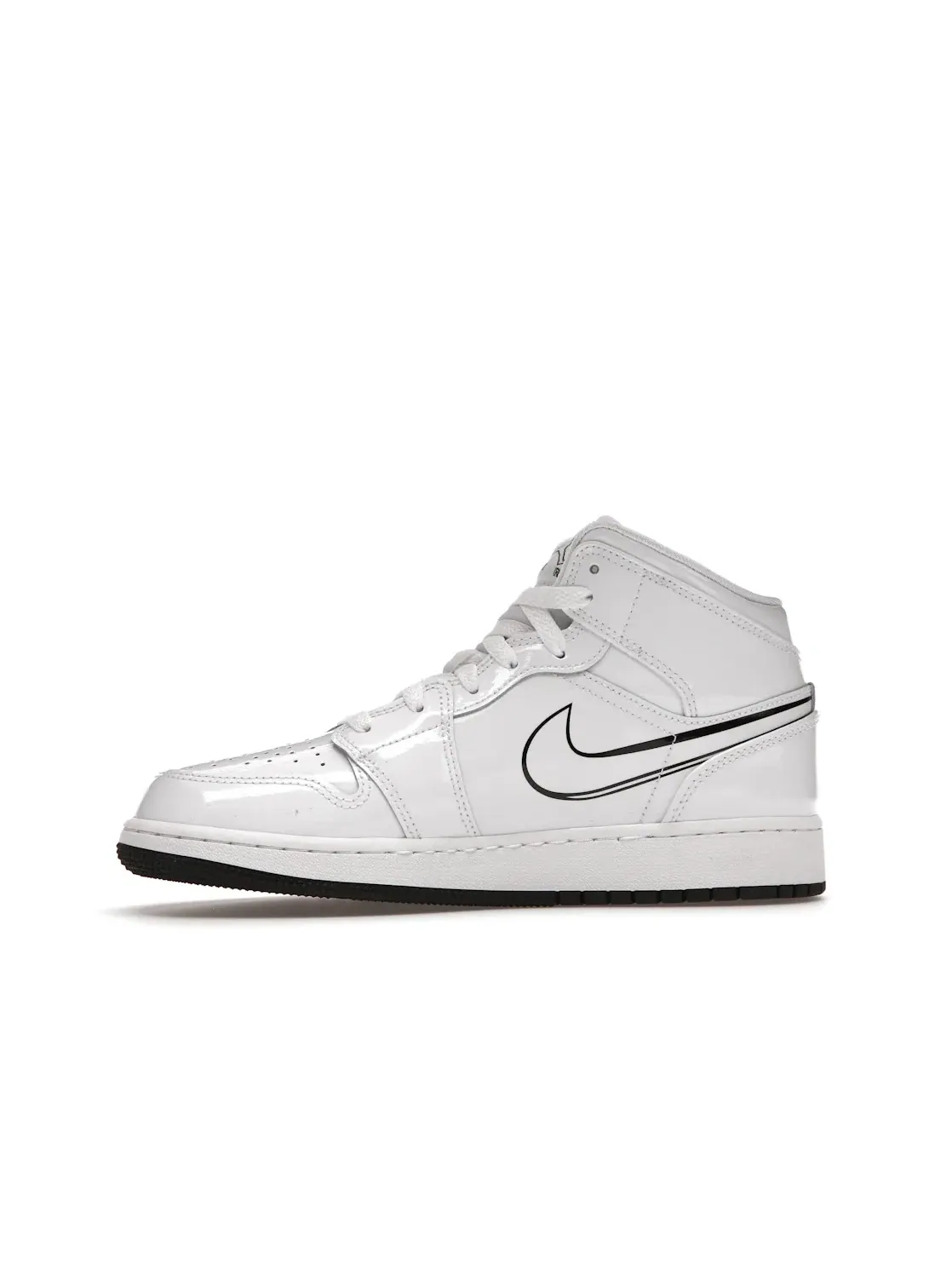 Детские кроссовки с принтом Jordan 1 Mid Jordan — изображение 3 из 4, белый/черный