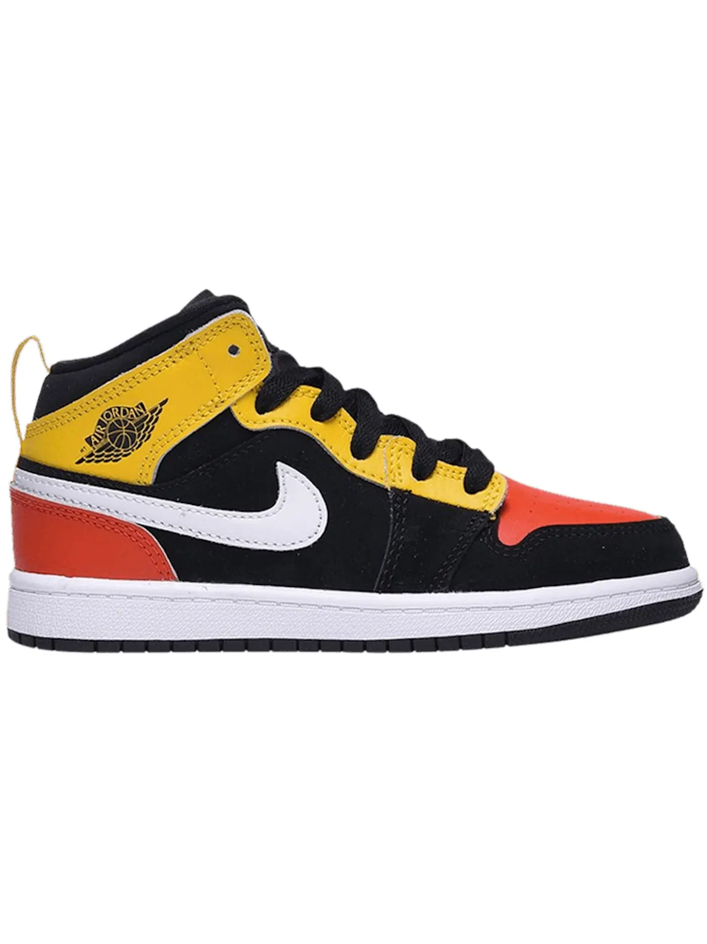 Детские кроссовки Lifestyle Jordan 1 Mid SE Jordan — изображение 1 из 1, черный//белый/оранжевый