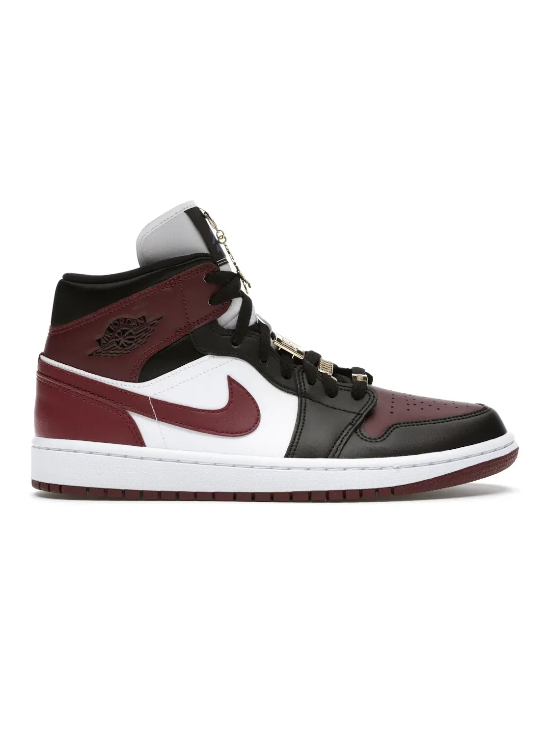 Женские кроссовки с контрастной расцветкой Jordan 1 Mid SE Jordan — изображение 1 из 4, черный/темный-белый
