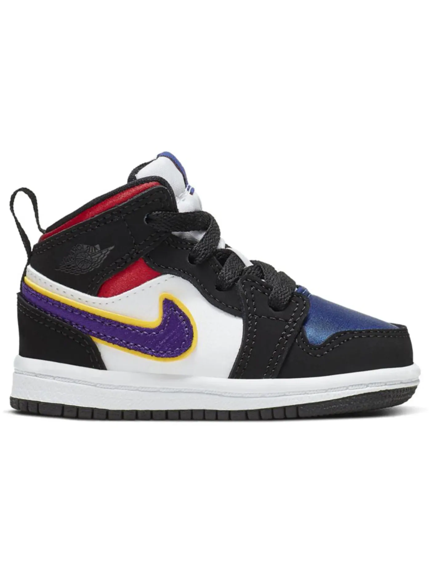 Детские кроссовки Lifestyle Jordan 1 Mid SE Jordan — изображение 1 из 1, черный/фиолетовый/белый
