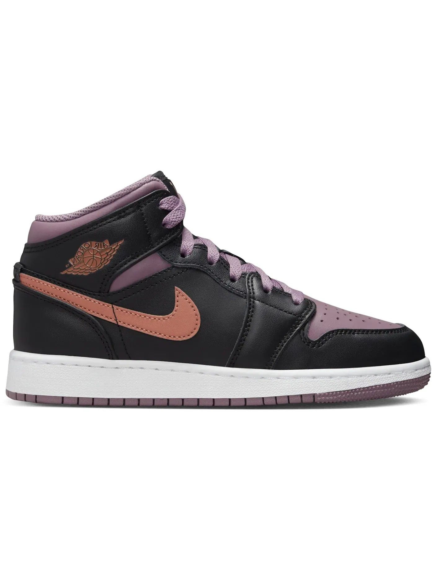 Детские кроссовки Lifestyle Jordan 1 Mid SE Jordan — изображение 1 из 1, черный//белый/оранжевый