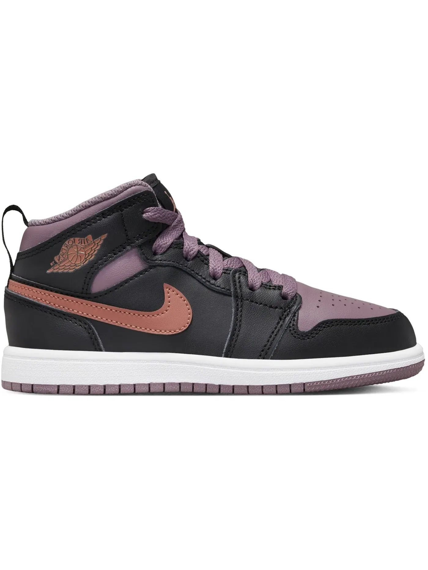 Детские кроссовки Lifestyle Jordan 1 Mid SE Jordan — изображение 1 из 1, черный//белый/оранжевый