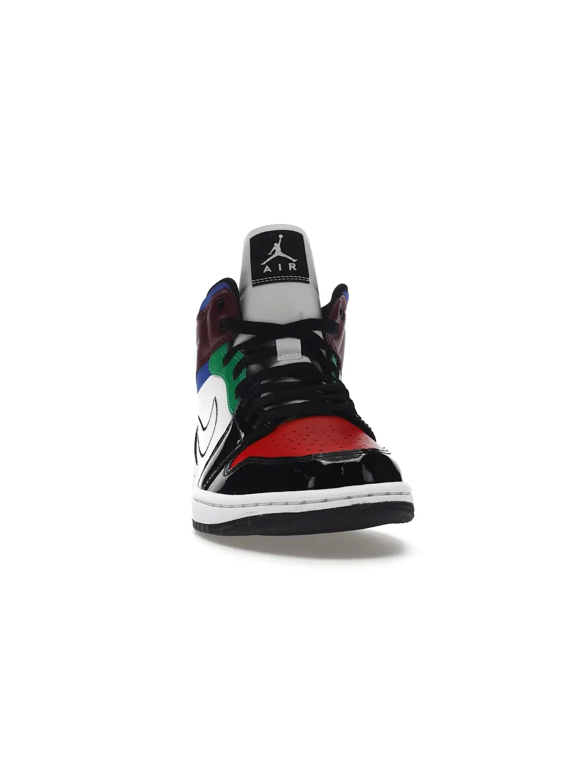 Женские кроссовки Lifestyle с перфорированной кожей Jordan 1 Mid Jordan — изображение 2 из 4, черный/белый-красный