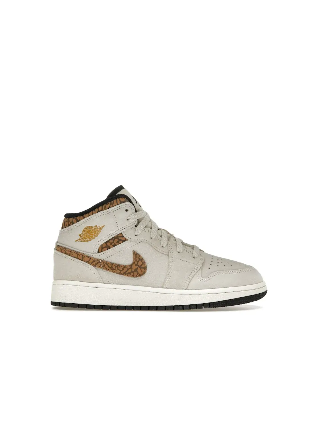 Детские кроссовки Lifestyle Jordan 1 Mid SE Jordan Light Orewood Brown/White/Light British Tan/Metallic Gold