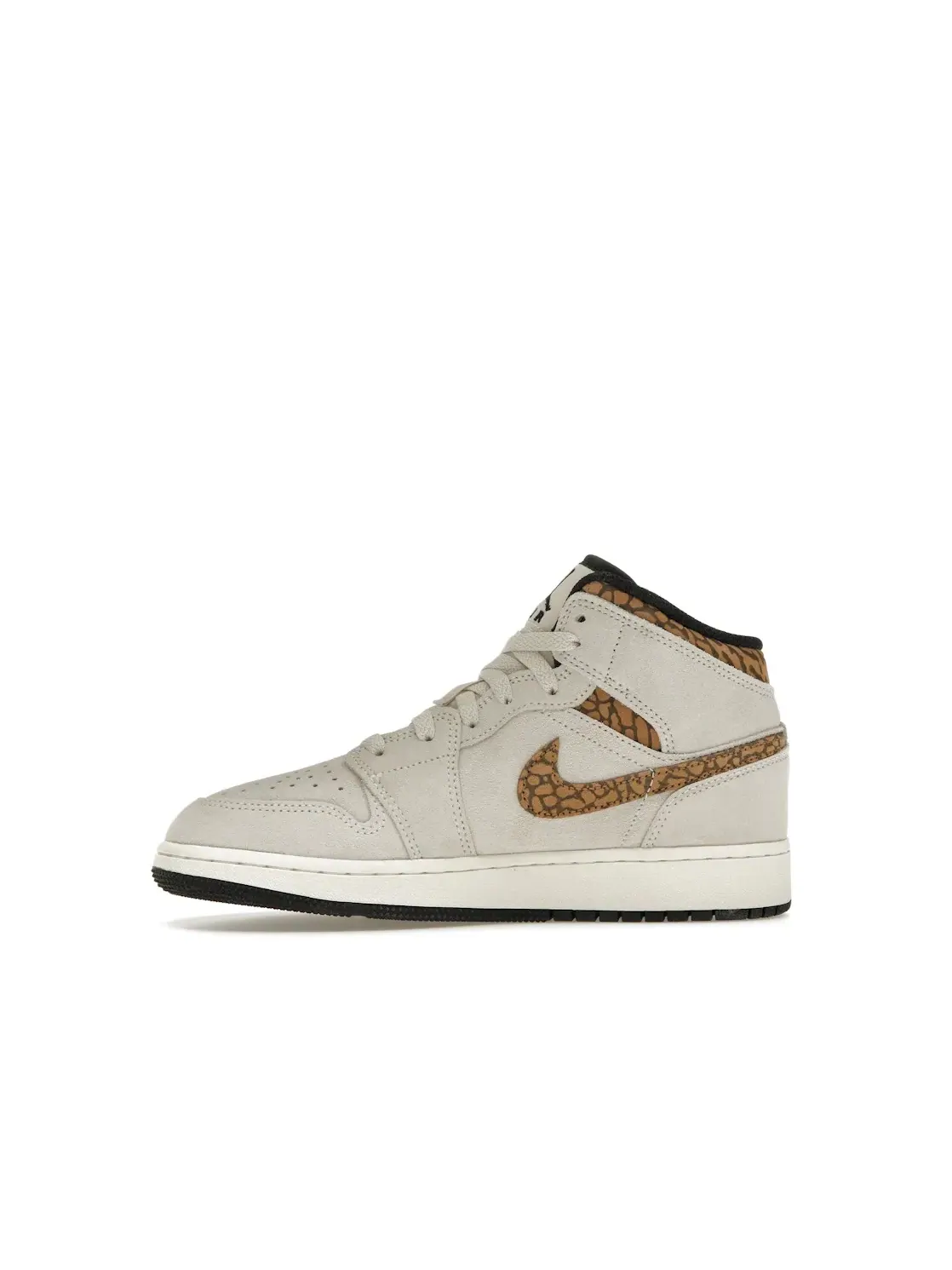 Детские кроссовки Lifestyle Jordan 1 Mid SE Jordan Light Orewood Brown/White/Light British Tan/Metallic Gold
