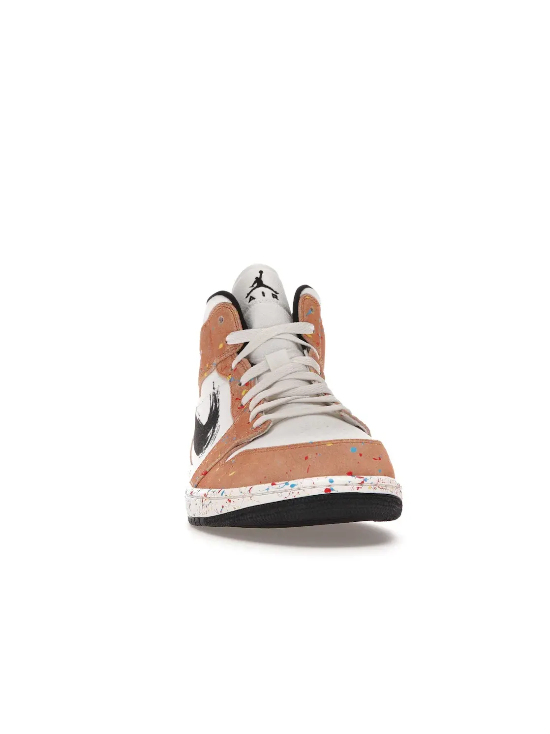 Мужские кроссовки Lifestyle с принтом Jordan 1 Mid SE Brushstroke Jordan — изображение 2 из 4, черный--красный
