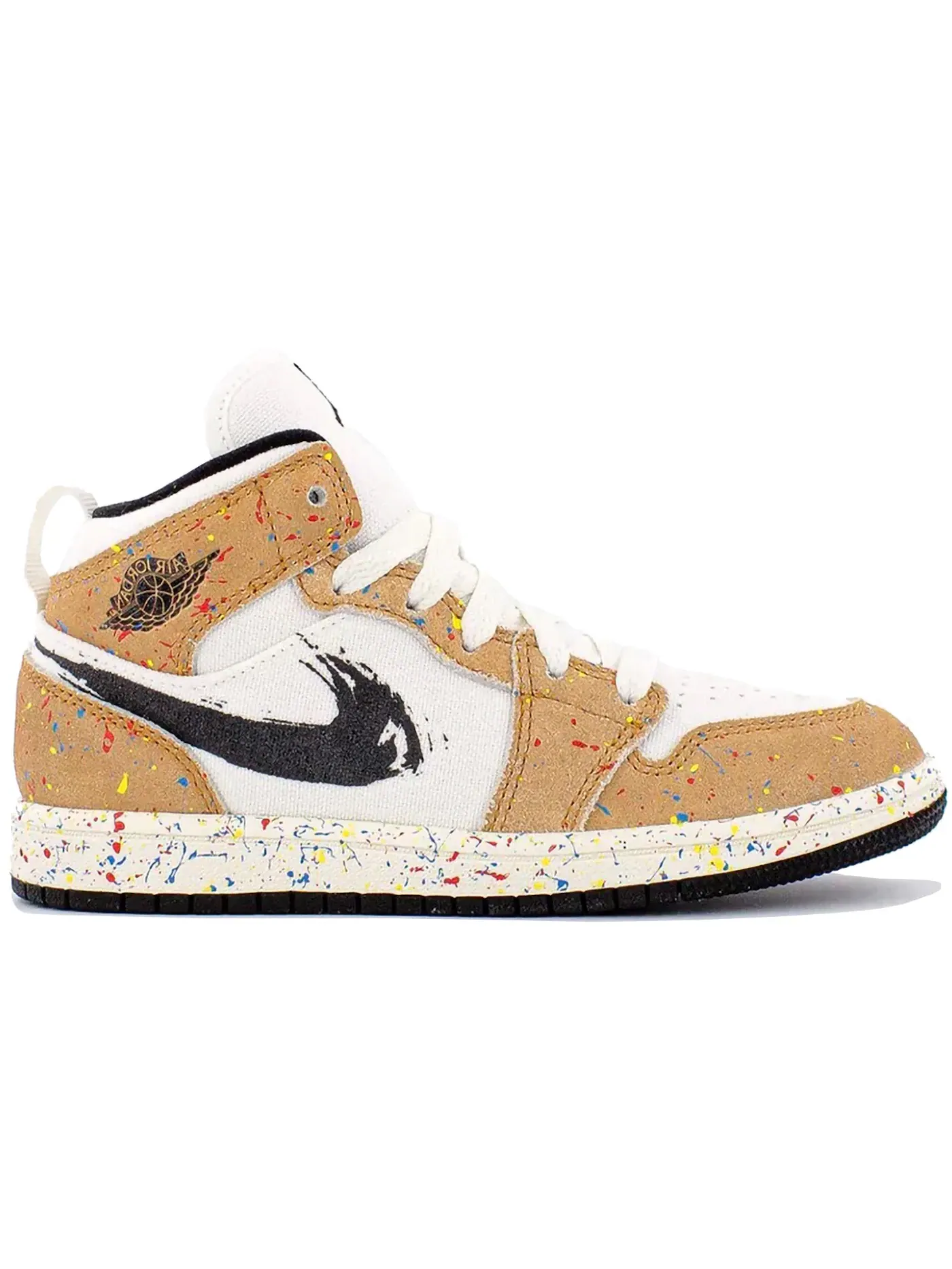 Детские кроссовки Lifestyle с принтом Jordan 1 Mid SE Jordan — изображение 1 из 1, красный/черный