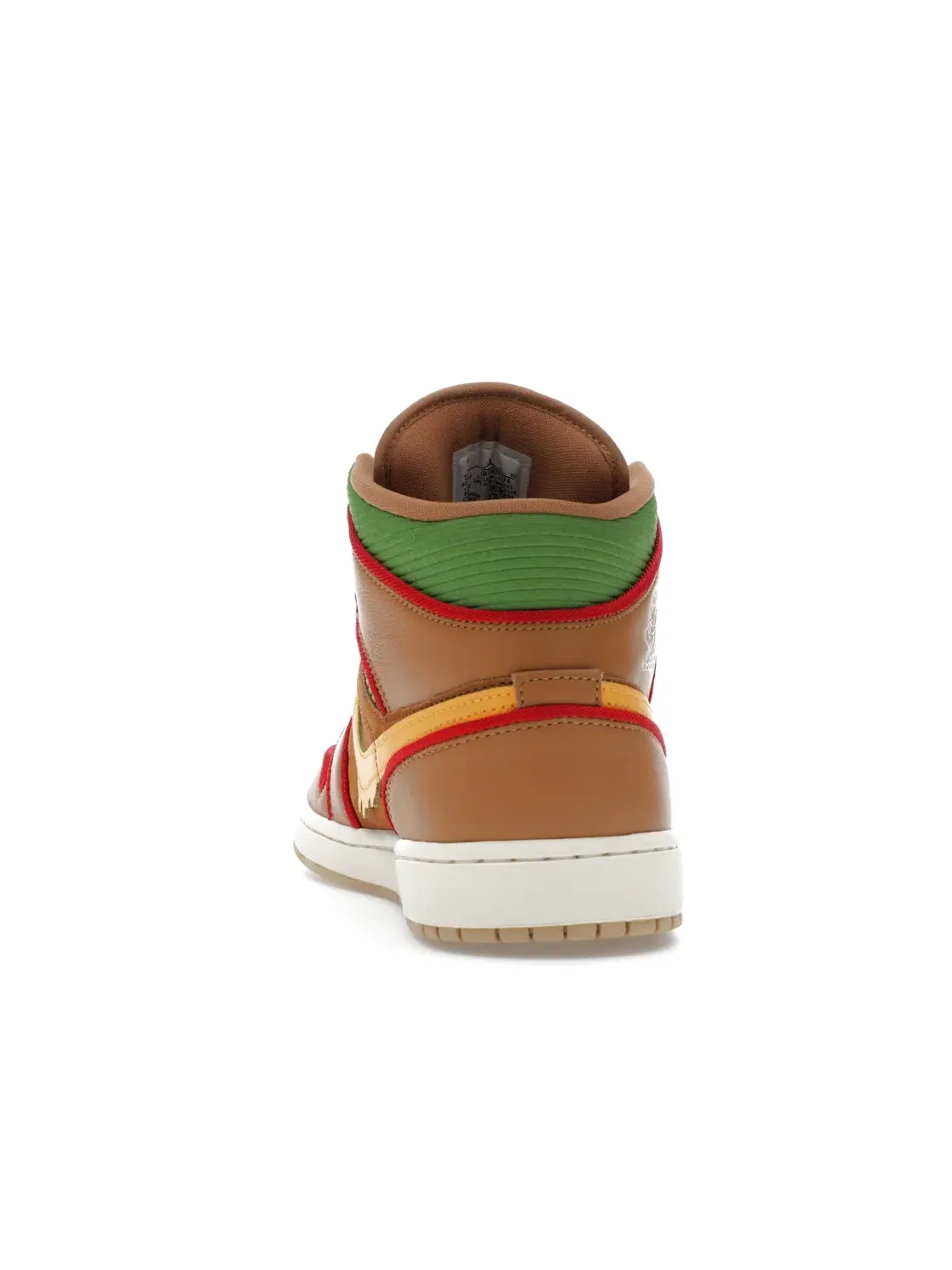 Мужские кроссовки Lifestyle с принтом Jordan 1 Mid SE Cheeseburger Jordan — изображение 3 из 3, золотистый