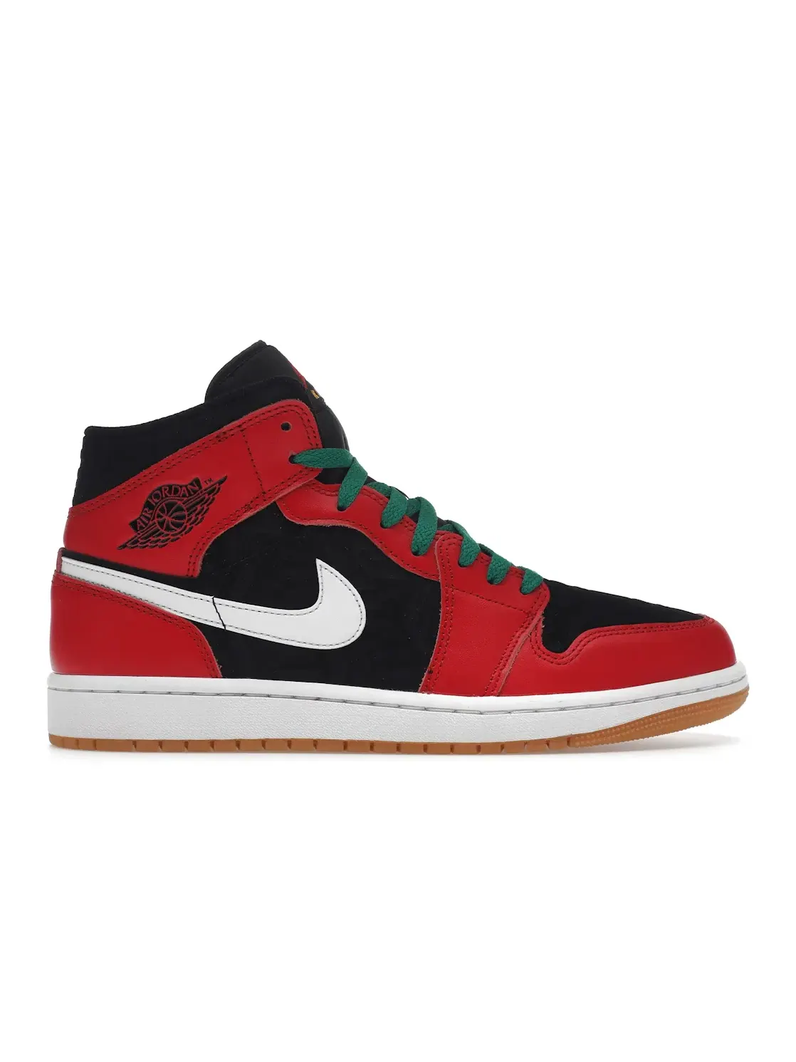 Мужские кроссовки с кожаным верхом Jordan 1 Mid SE — изображение 1 из 4, черный/красный/белый