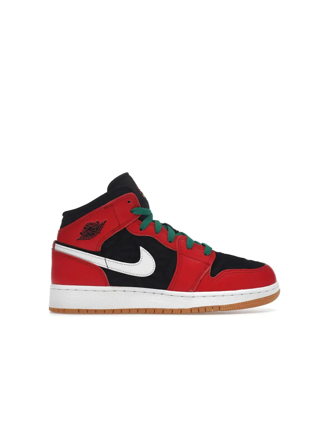 Детские кроссовки с рождественским принтом Jordan 1 Mid SE Christmas Jordan — изображение 1 из 4, черный/красный/белый