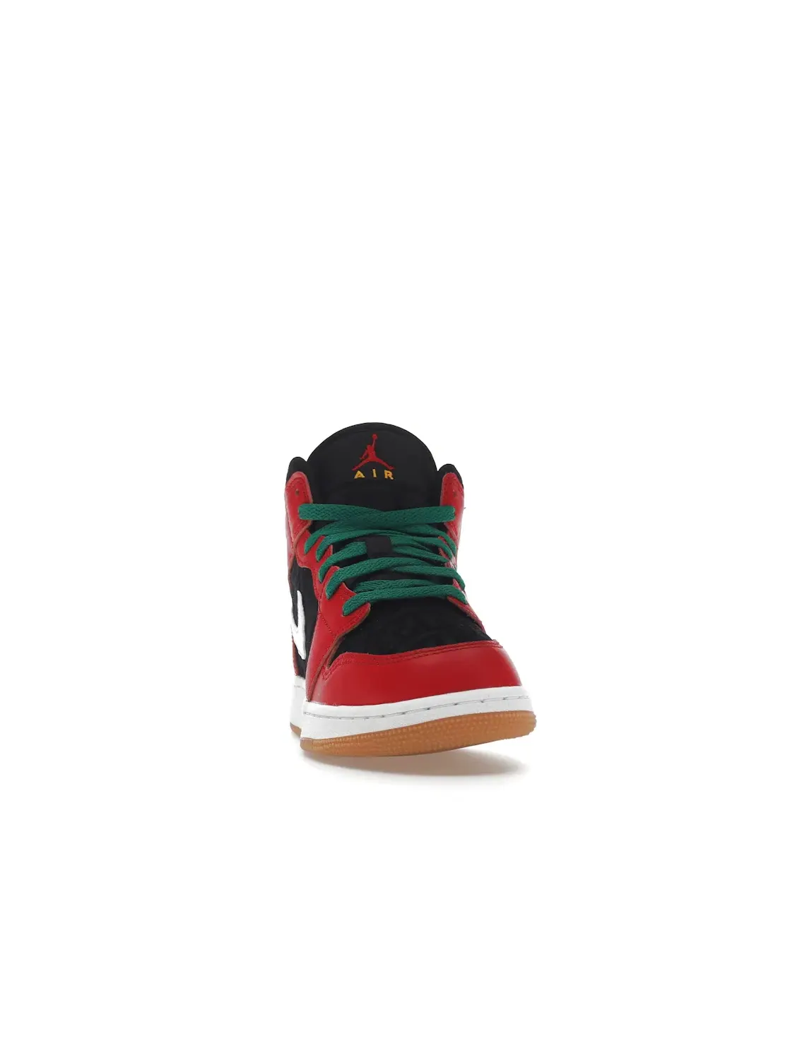 Детские кроссовки с рождественским принтом Jordan 1 Mid SE Christmas Jordan — изображение 2 из 4, черный/красный/белый