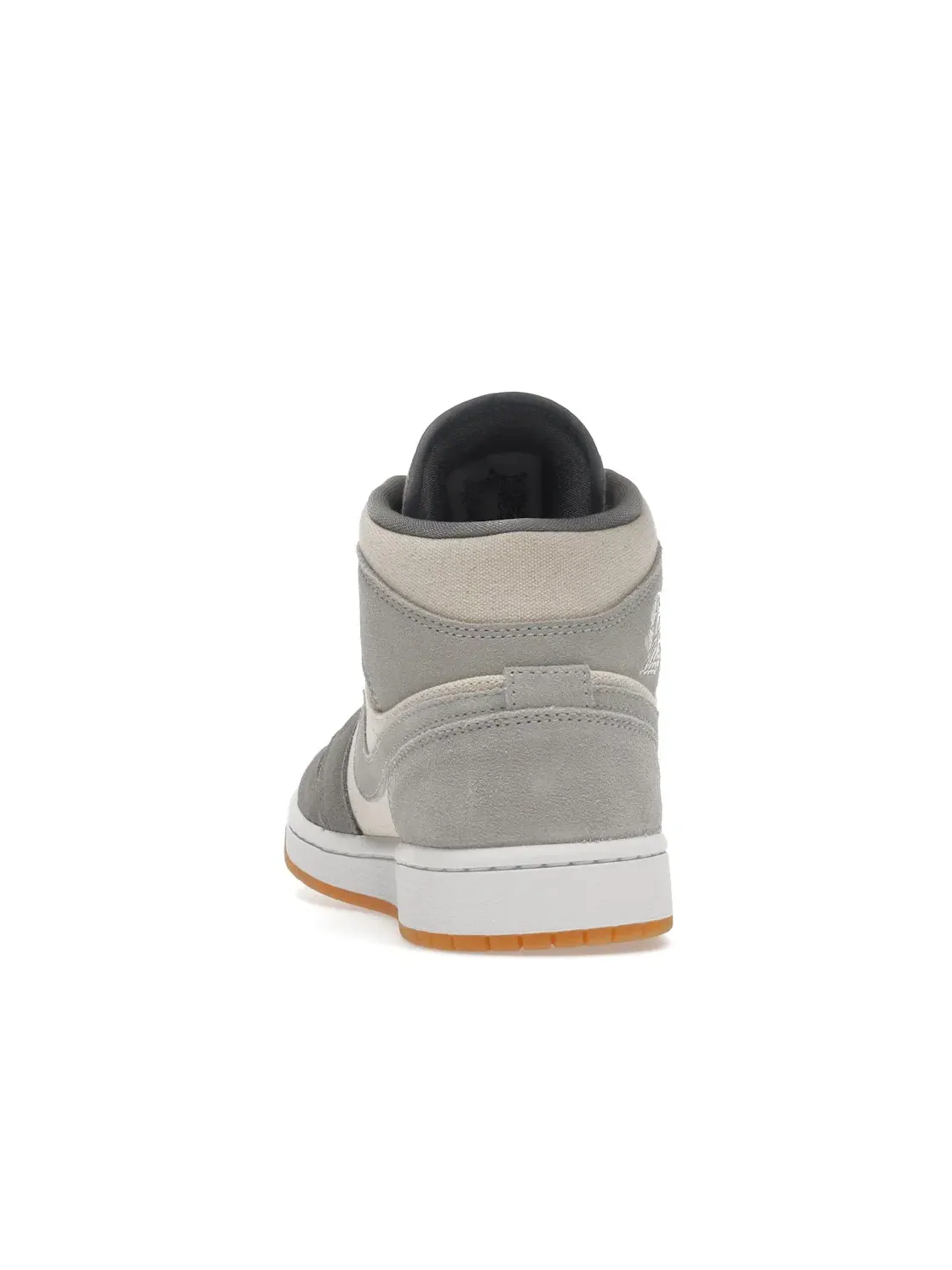 Мужские кроссовки с канвасом и замшей Jordan 1 Mid SE Jordan — изображение 4 из 4, серый-белый-желтый