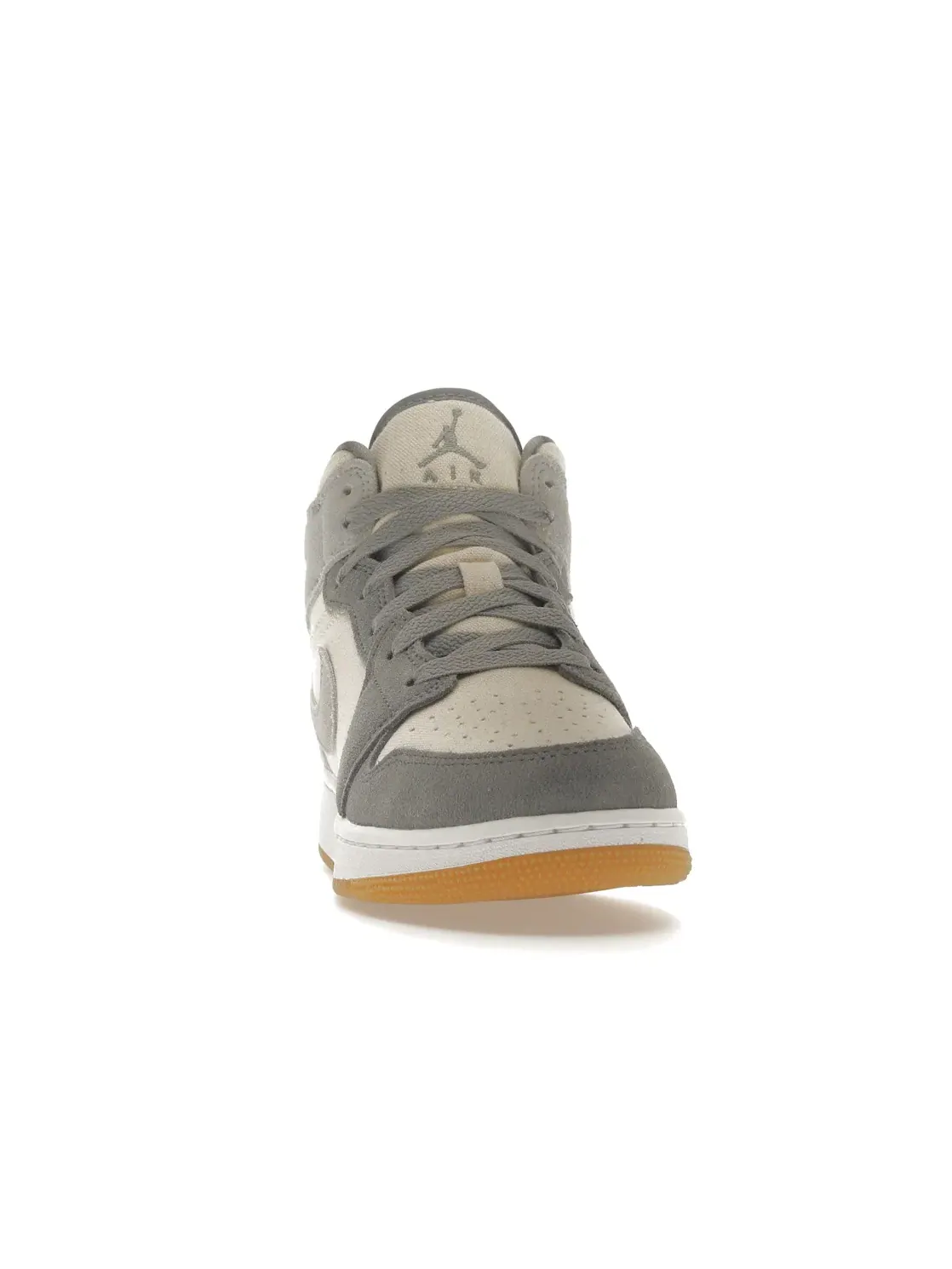 Детские кроссовки высокие с моделью Jordan 1 Mid SE Jordan — изображение 2 из 4, серый-белый-желтый