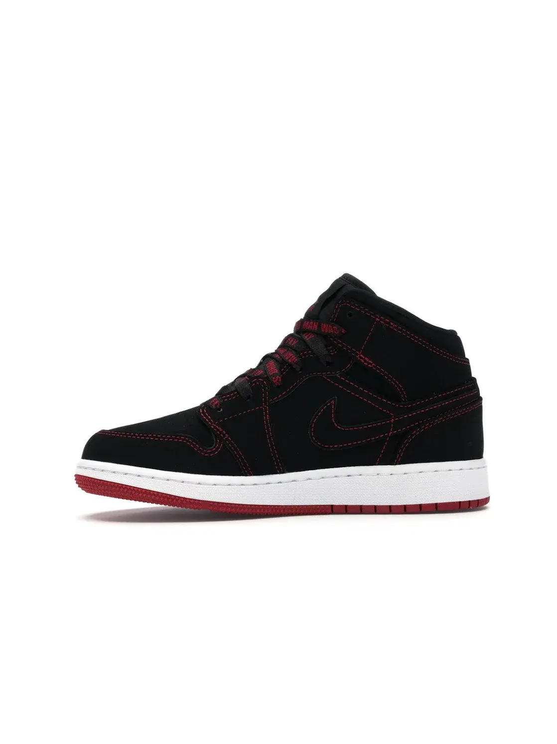 Детские кроссовки с принтом Jordan 1 Mid SE Jordan — изображение 3 из 4, черный/красный
