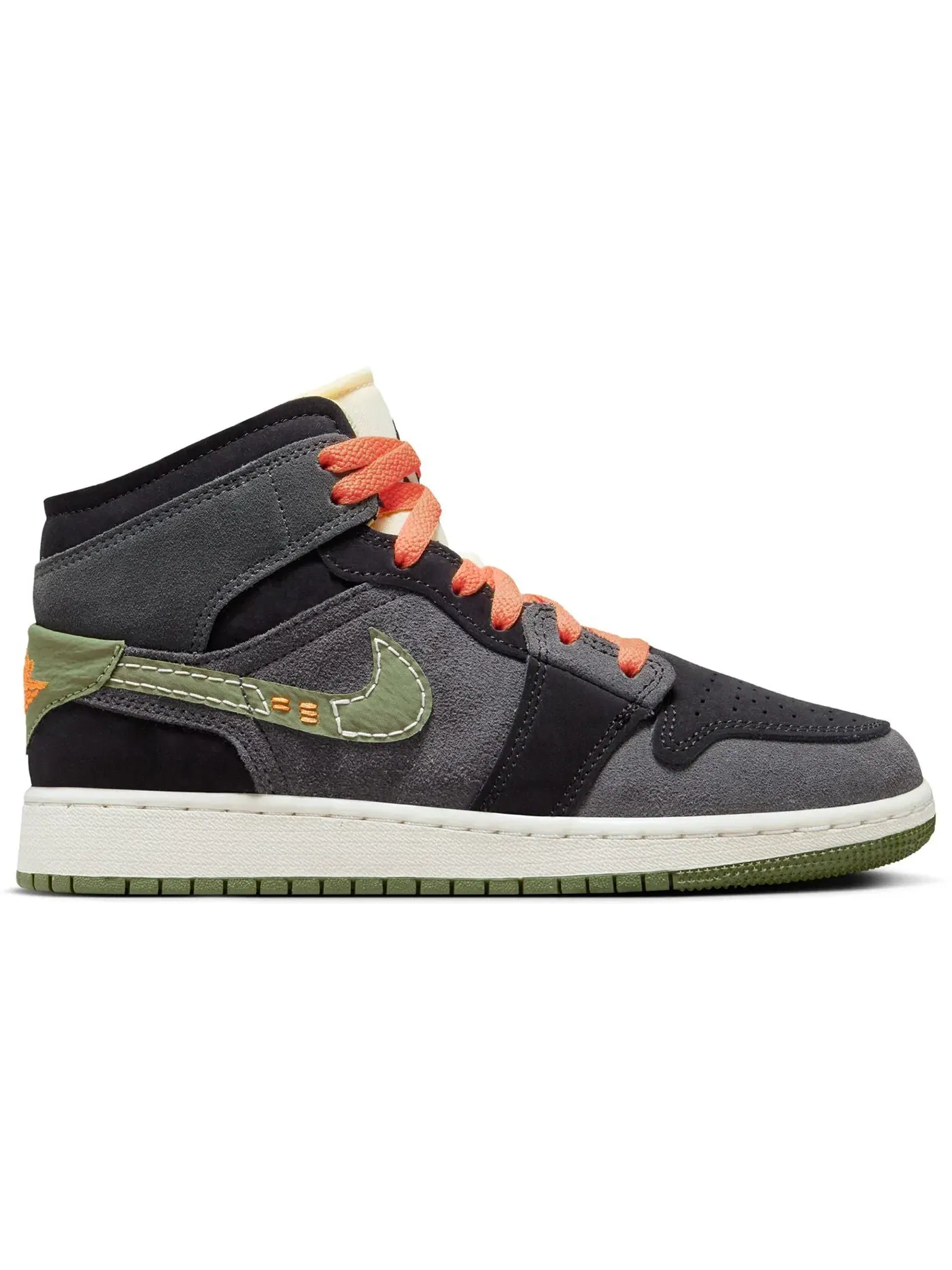 Детские кроссовки Lifestyle Jordan 1 Mid SE Jordan — изображение 1 из 1, светлый оливковый/черный
