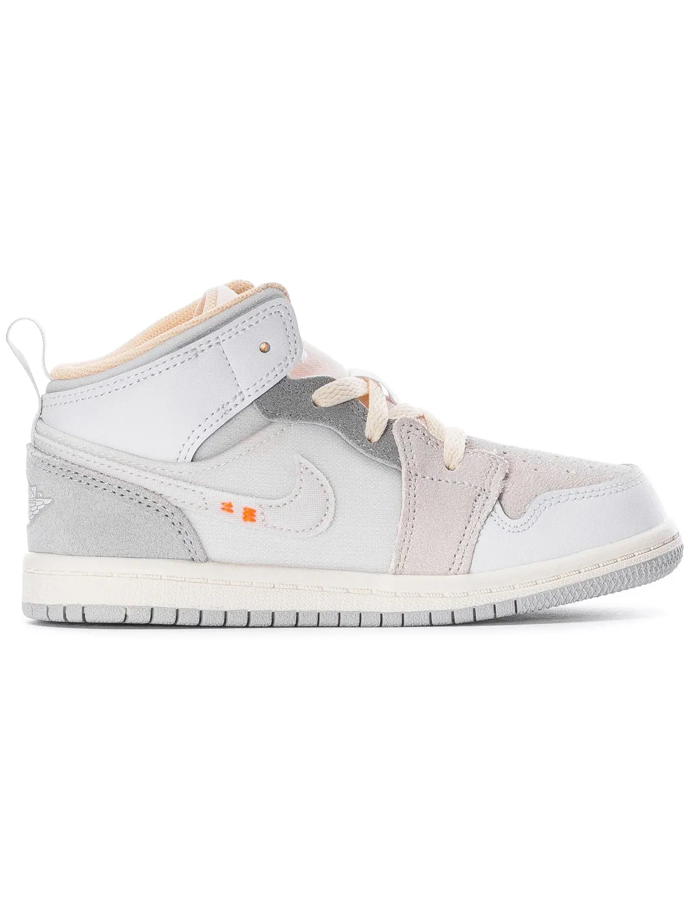 Детские кроссовки Lifestyle Jordan 1 Mid SE Craft Craft Inside Out White Grey Jordan — изображение 1 из 1, белый///серый