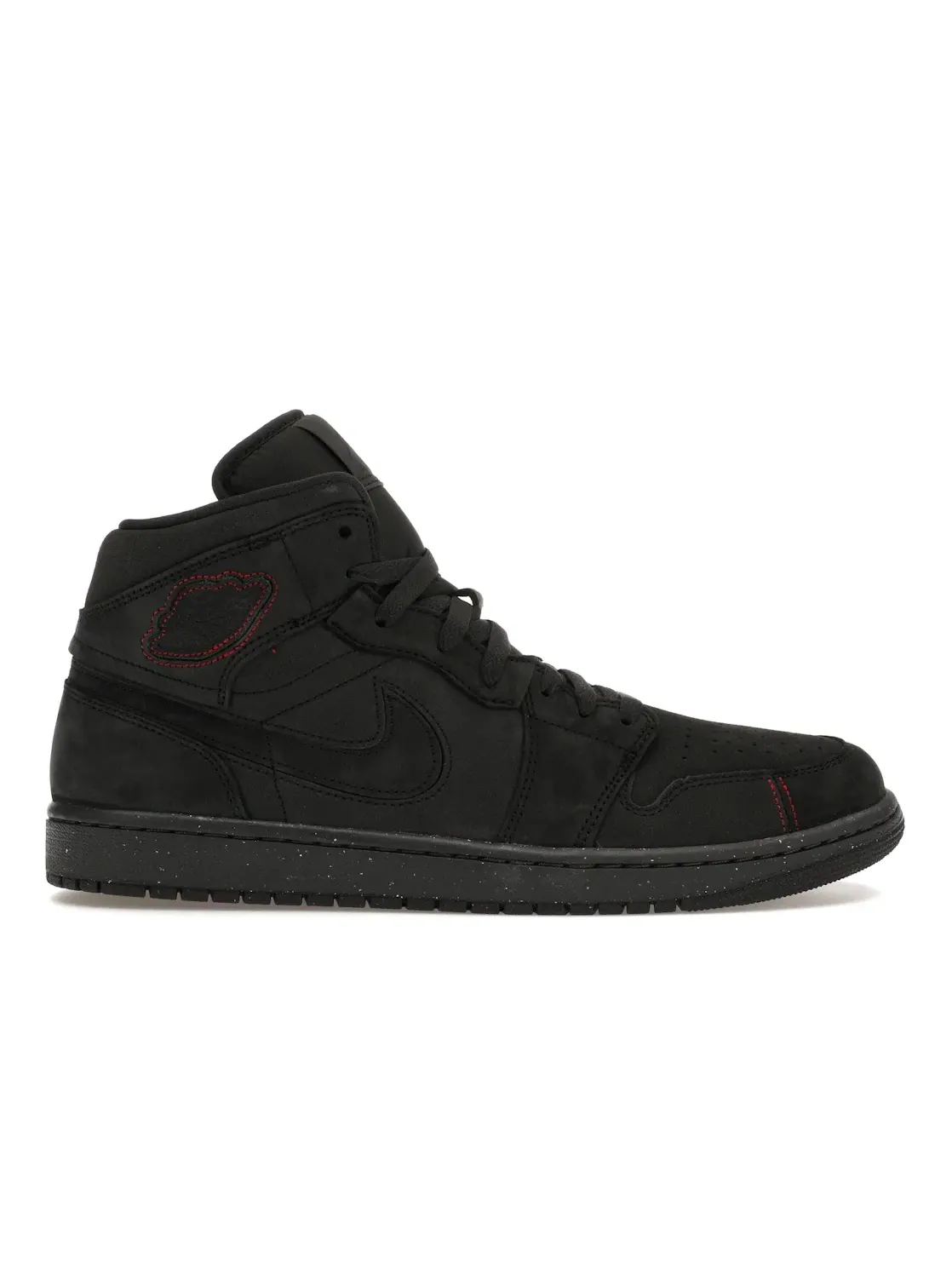 Мужские кроссовки из замши и кожи Jordan 1 Mid SE Craft Dark Smoke Red Jordan — изображение 1 из 4