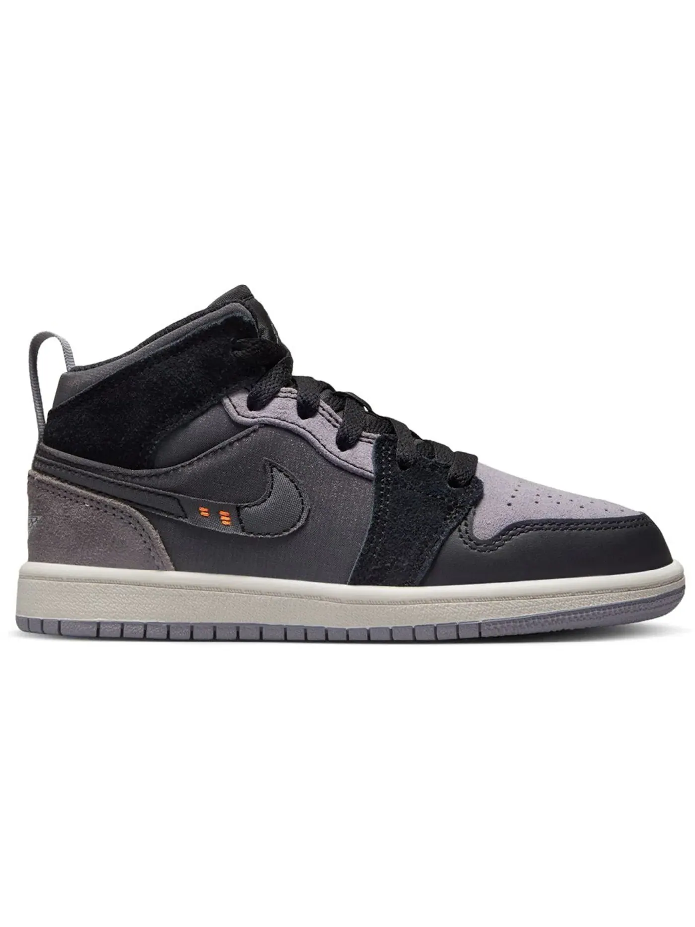 Детские кроссовки Lifestyle с длинным шнурком Jordan 1 Mid SE Craft Inside Out Black Jordan — изображение 1 из 2