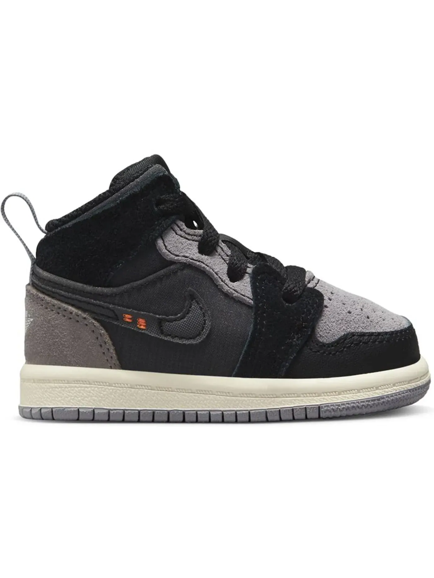 Детские кроссовки Lifestyle с принтом Jordan 1 Mid SE Craft Inside Out Black Jordan — изображение 1 из 2
