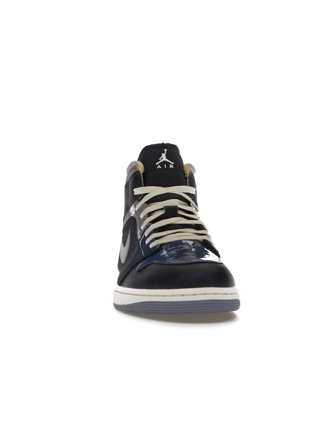 Мужские кроссовки с перфорированным носком Jordan 1 Mid SE Craft Jordan — изображение 2 из 4, синий//белый