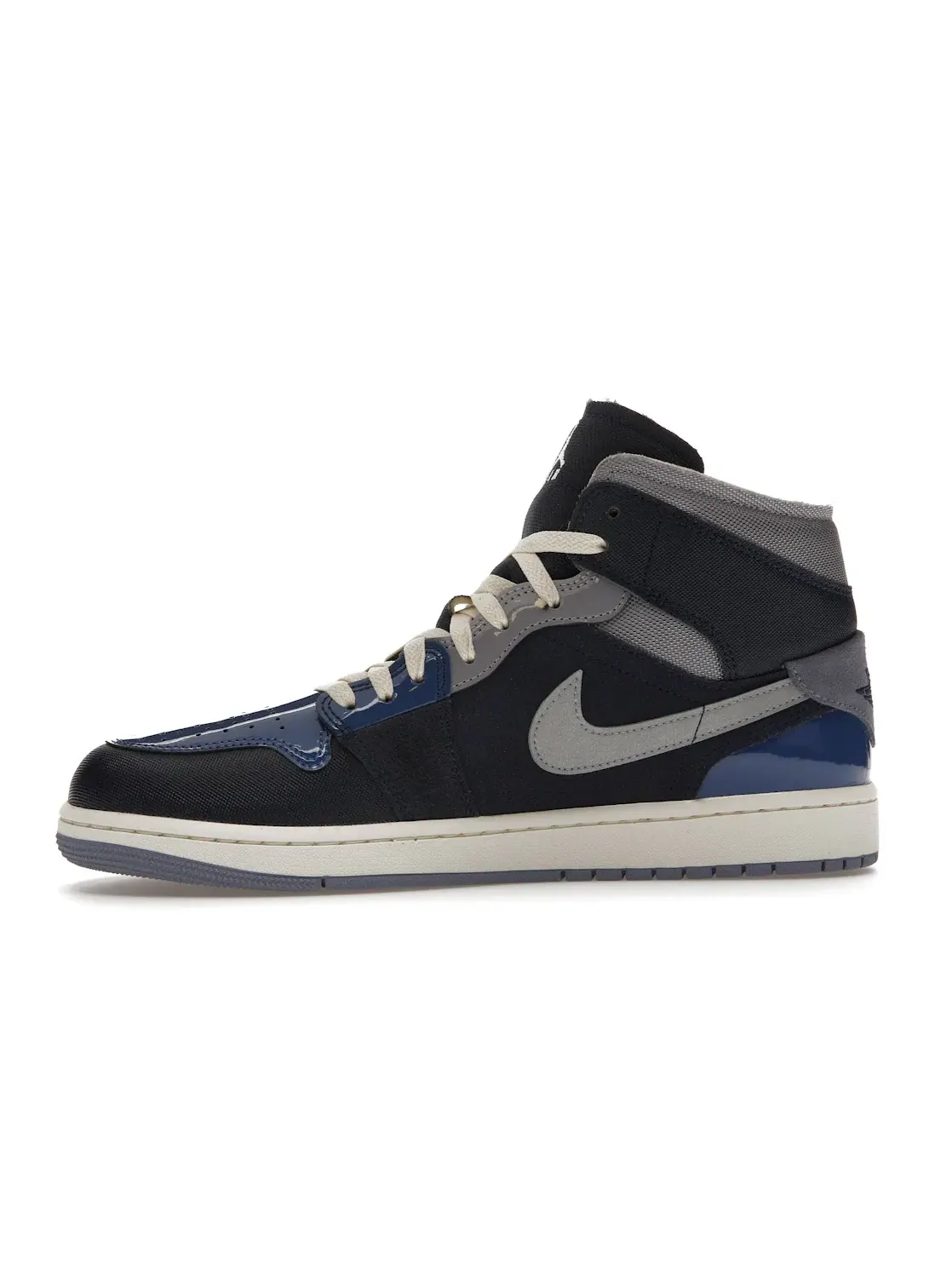 Мужские кроссовки с перфорированным носком Jordan 1 Mid SE Craft Jordan — изображение 3 из 4, синий//белый