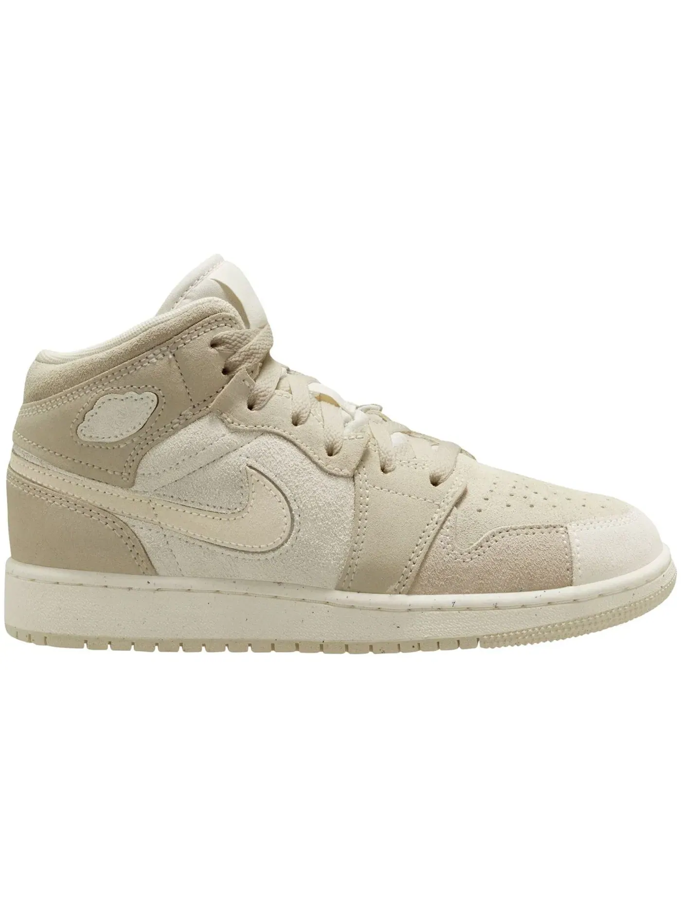 Детские кроссовки для мальчиков с высоким берцем Jordan 1 Mid SE Craft Pale Ivory Jordan — изображение 1 из 1