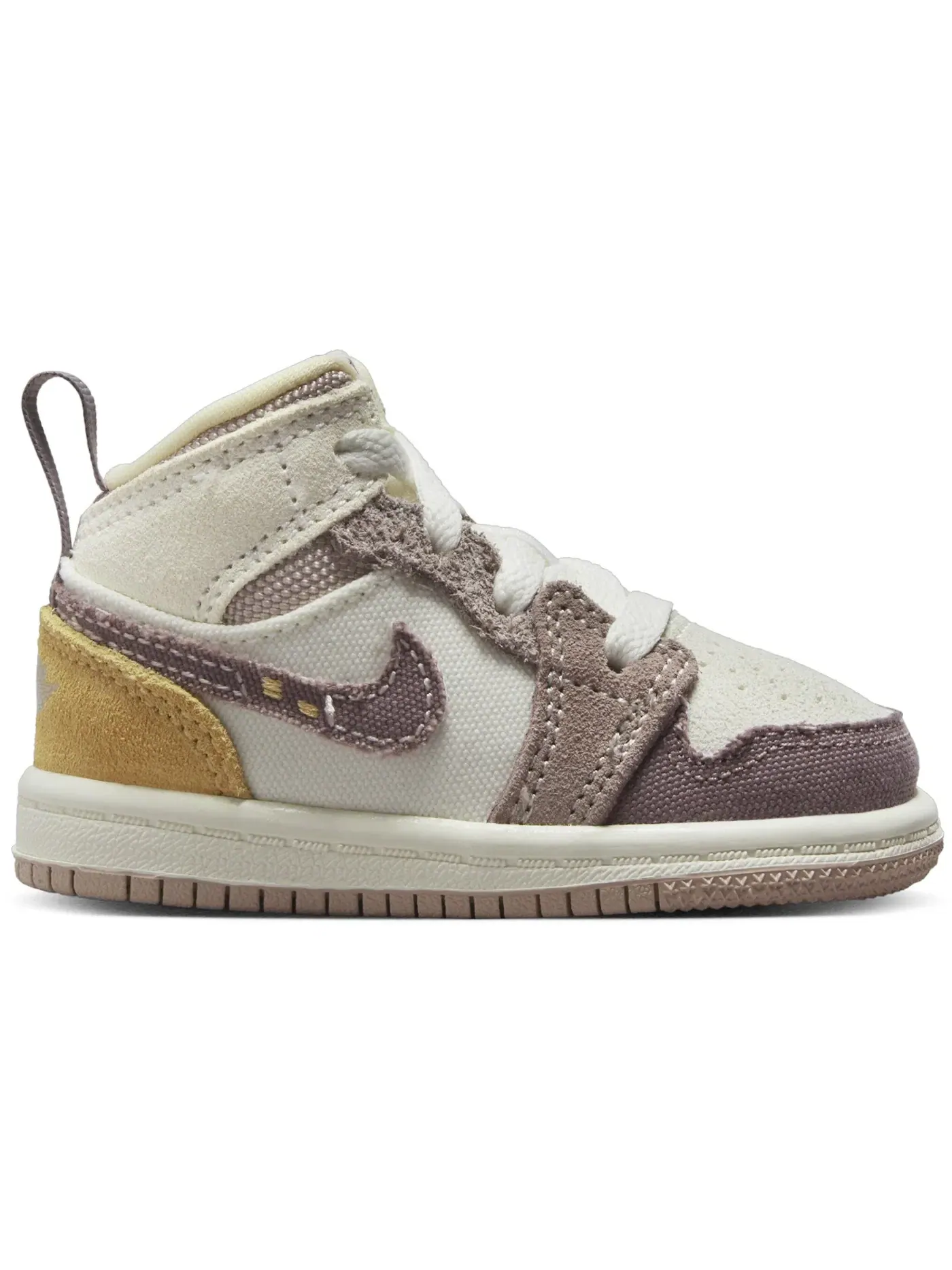 Детские кеды Lifestyle с принтом Jordan 1 Mid SE Craft Jordan — изображение 1 из 1, золотистый