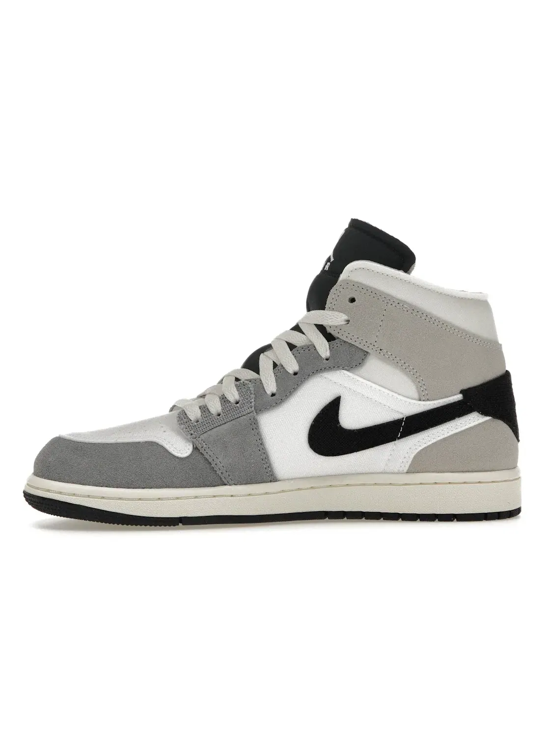 Мужские кроссовки с премиальной отделкой Jordan 1 Mid SE Craft Jordan — изображение 3 из 4, серый/белый/серый/черный
