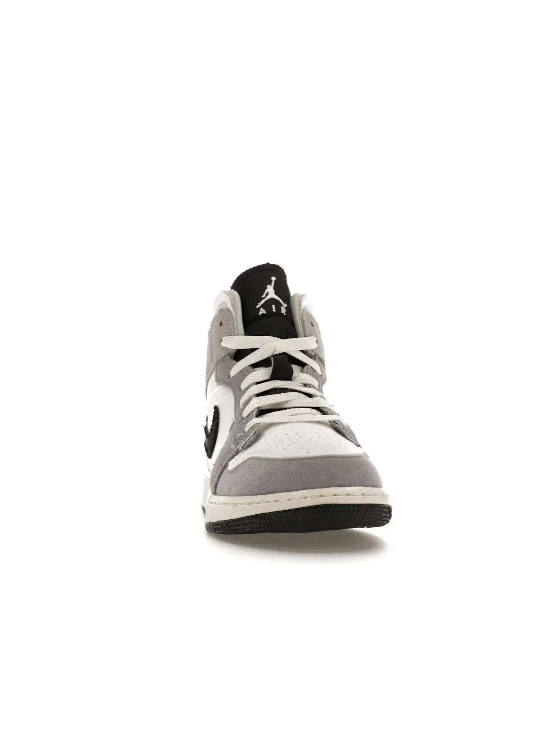Детские кроссовки Lifestyle из текстурированных материалов Jordan 1 Mid SE Craft White Cement Grey Black GS