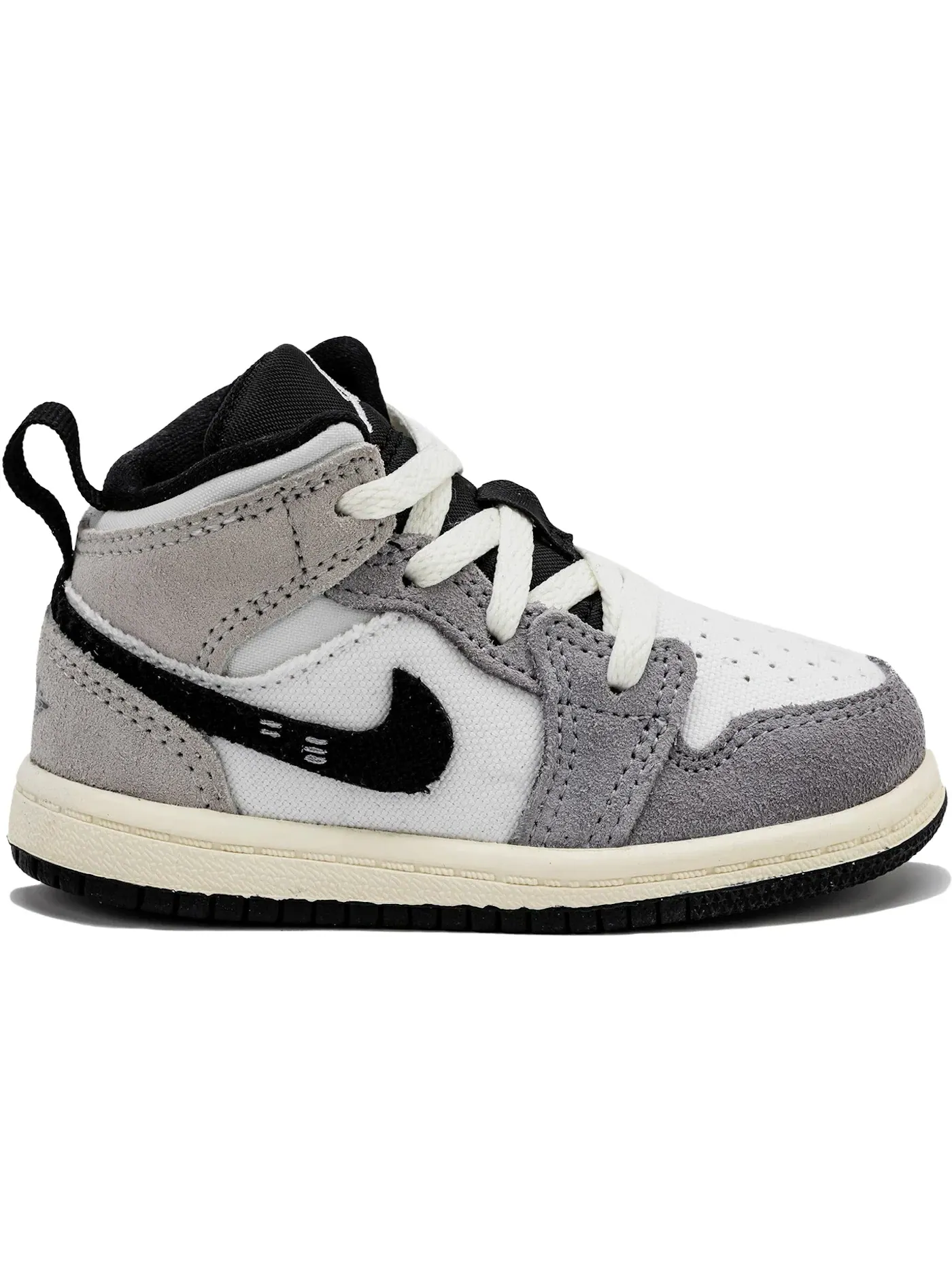 Детские кроссовки lifestyle с принтом Jordan 1 Mid SE Craft White Cement Grey Black Jordan — изображение 1 из 1