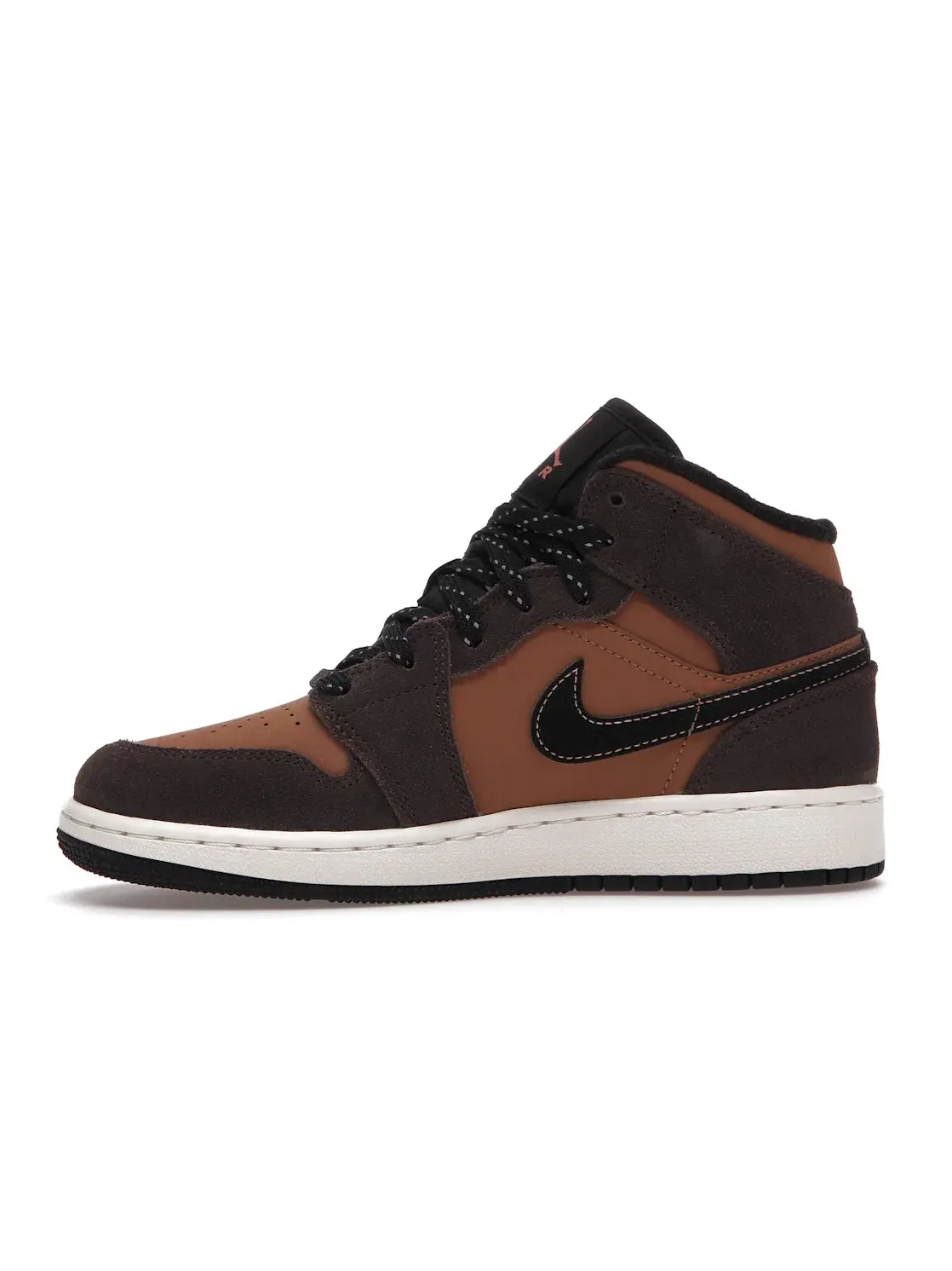 Детские кроссовки Lifestyle с замшевым верхом Jordan 1 Mid SE — изображение 3 из 4, темный/коричневый/черный