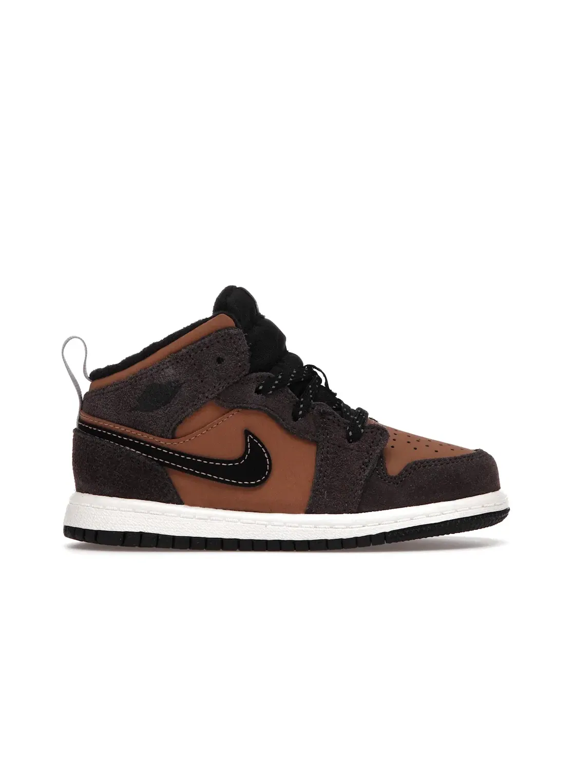 Детские кроссовки с высоким берцем Jordan 1 Mid SE Dark Chocolate — изображение 1 из 4, темный/коричневый/черный