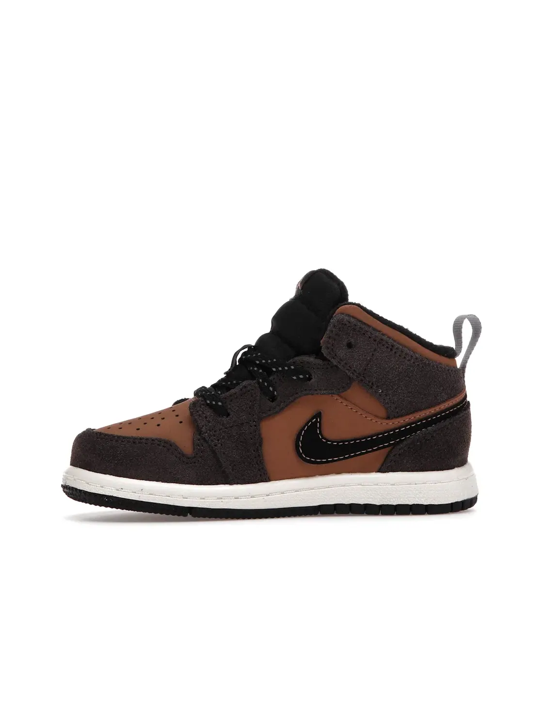 Детские кроссовки с высоким берцем Jordan 1 Mid SE Dark Chocolate — изображение 3 из 4, темный/коричневый/черный