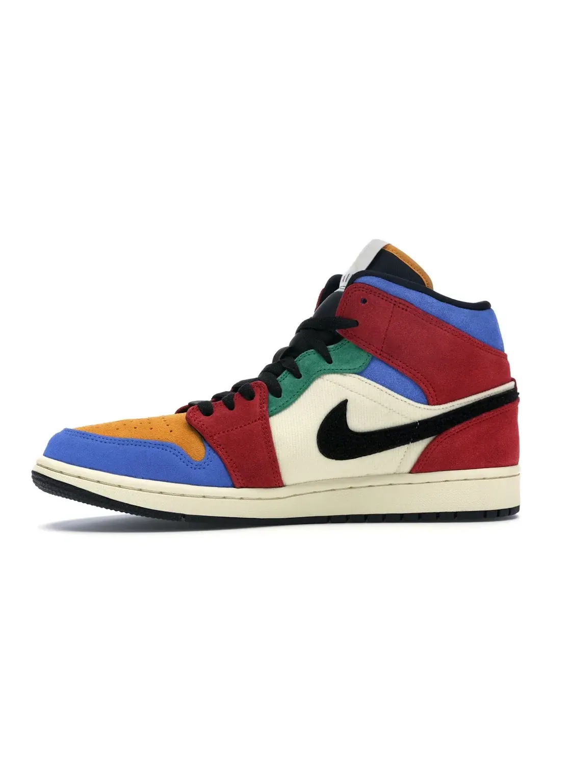 Мужские кроссовки Lifestyle с принтом Jordan 1 Mid SE Fearless Blue the Great Jordan — изображение 3 из 4, красный черный