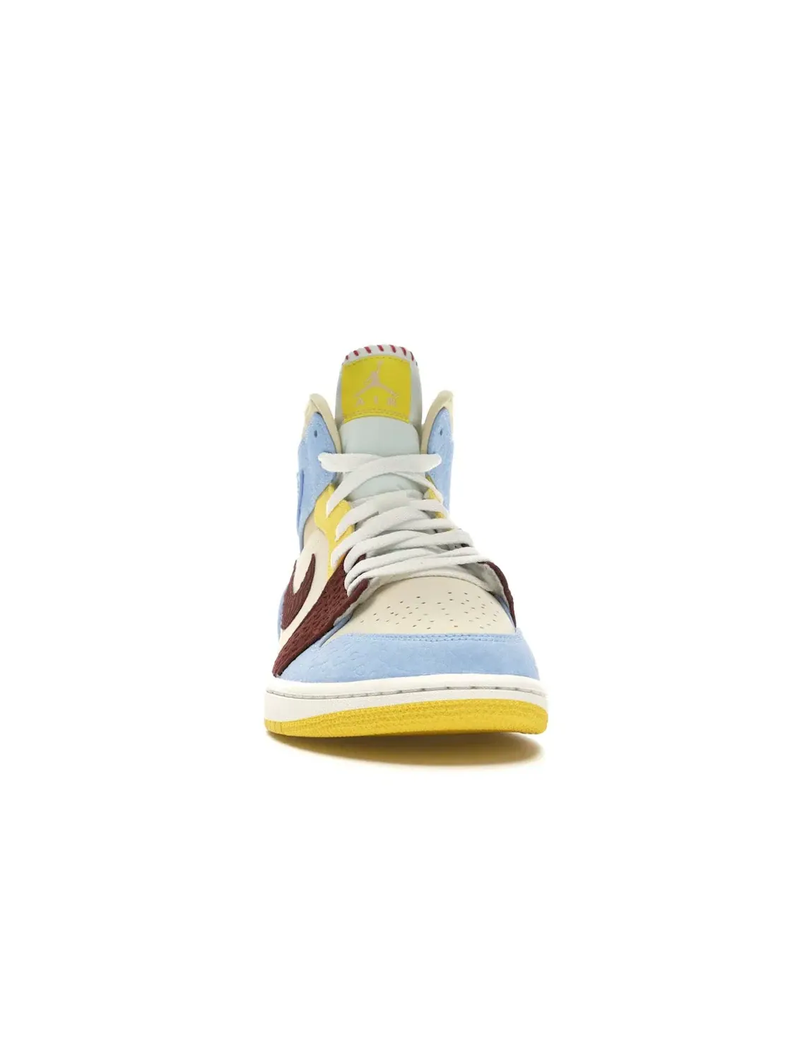 Мужские кроссовки с принтом Jordan 1 Mid SE Fearless Maison Chateau Rouge Jordan — изображение 2 из 4, коричневый