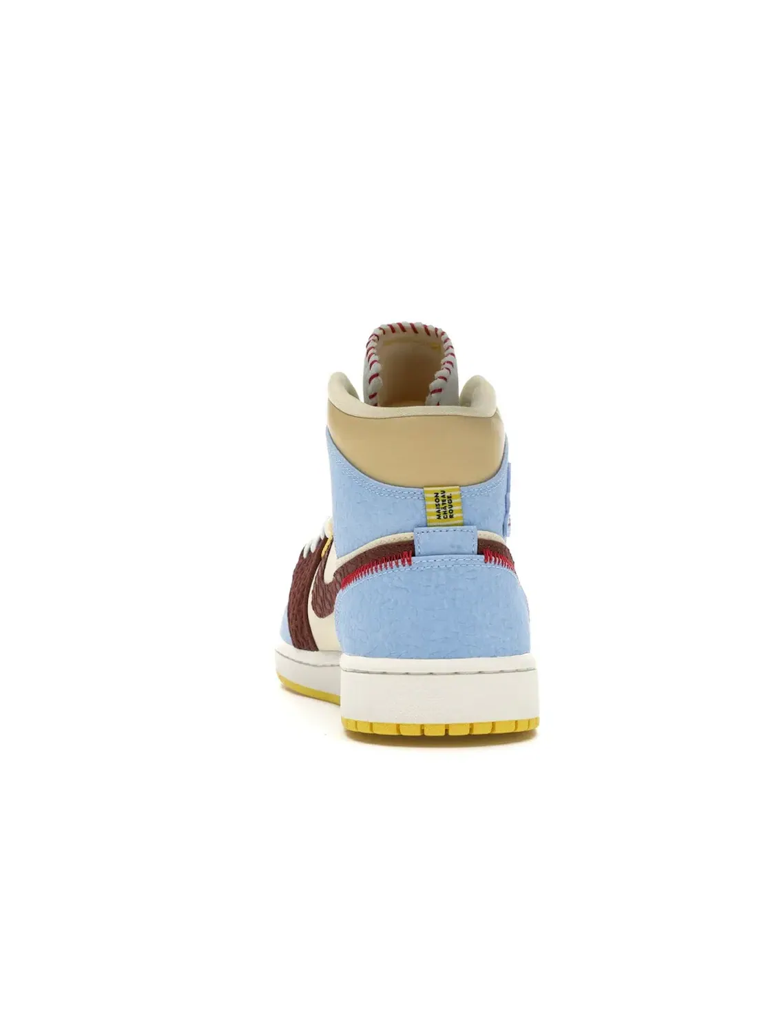 Мужские кроссовки с принтом Jordan 1 Mid SE Fearless Maison Chateau Rouge Jordan — изображение 4 из 4, коричневый