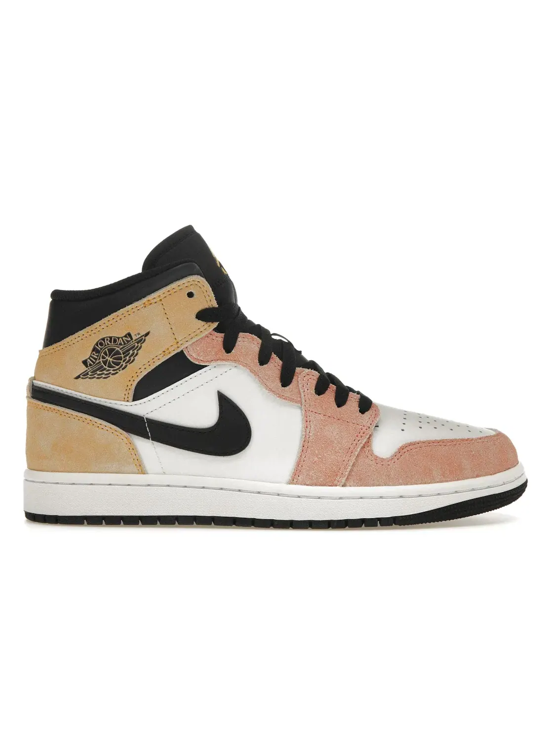 Мужские кроссовки с цветными вставками Jordan 1 Mid SE Flight Club Jordan — изображение 1 из 4, белый-черный