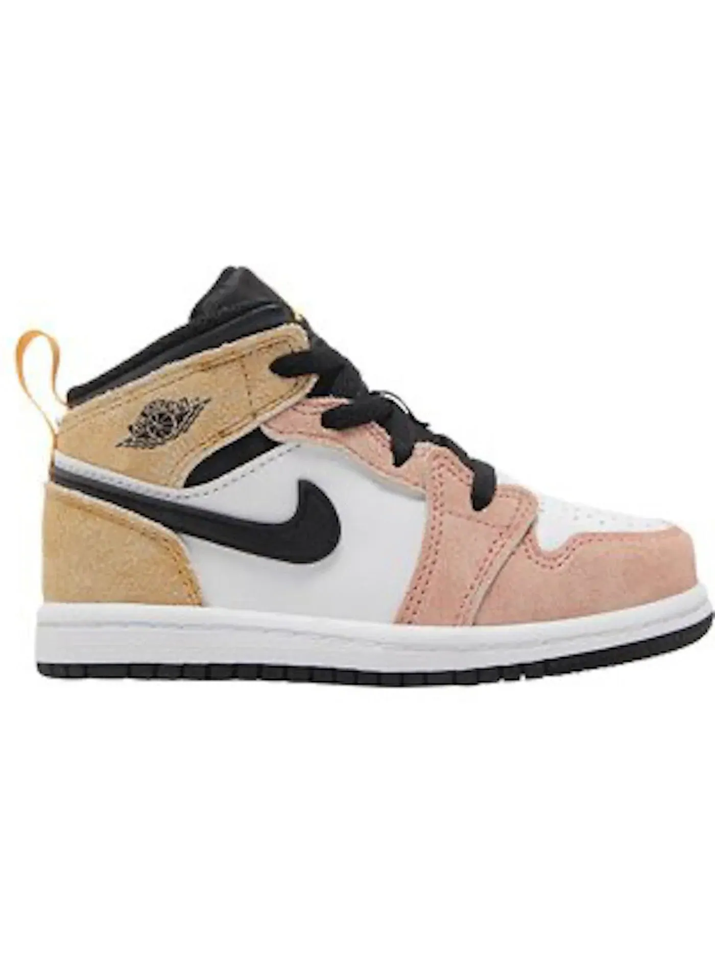Детские кроссовки Lifestyle с высоким берцем Jordan 1 Mid SE Jordan — изображение 1 из 1, белый/черный
