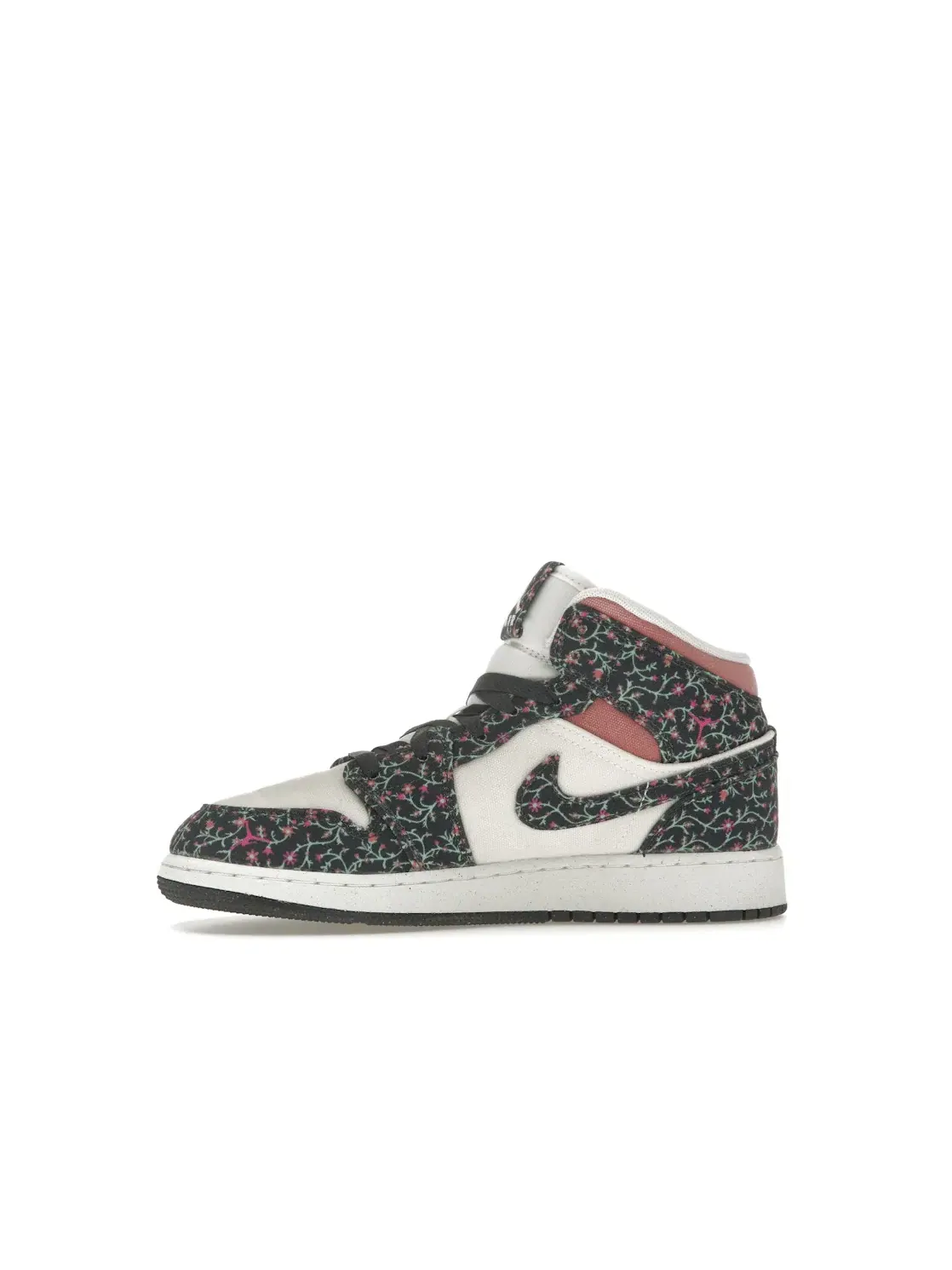 Детские кроссовки Lifestyle с принтом Jordan 1 Mid SE Floral Jordan — изображение 3 из 4, красный