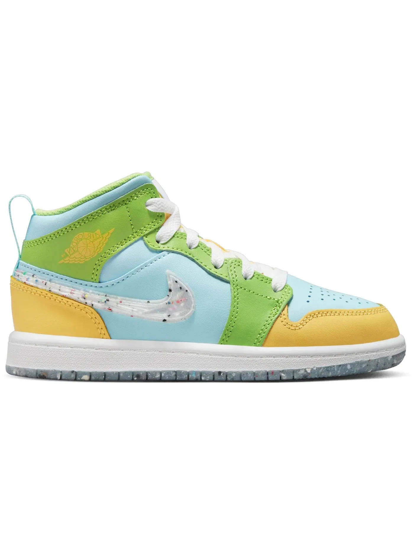 Детские кроссовки Lifestyle Jordan 1 Mid SE Jordan — изображение 1 из 1, зеленый/белый