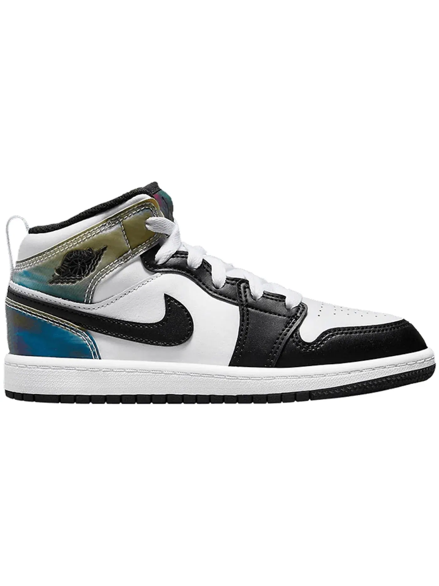 Детские кроссовки Lifestyle с эффектом термореакции Jordan 1 Mid SE Jordan — изображение 1 из 1, белый/черный