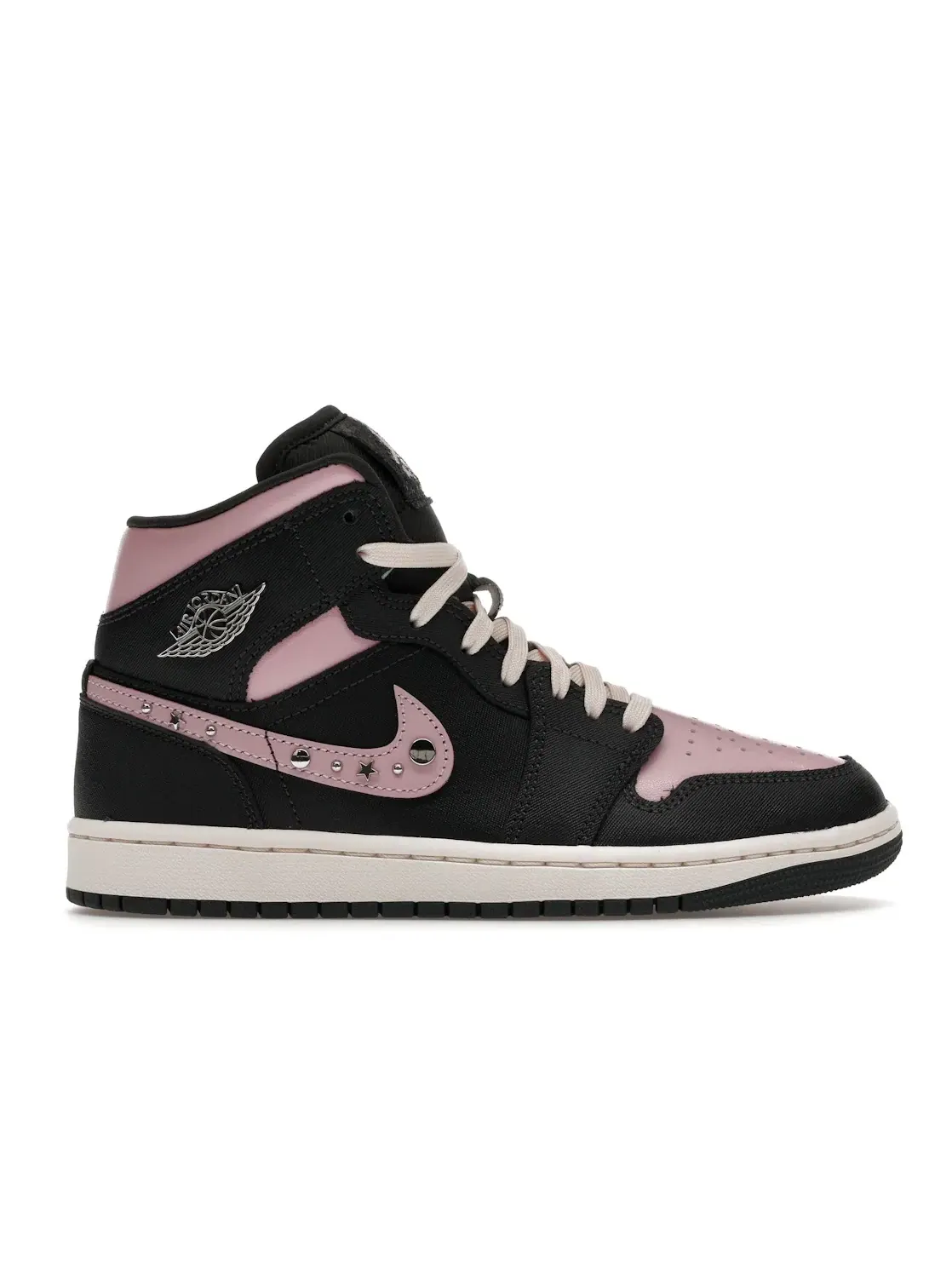 Женские кроссовки Lifestyle с принтом Jordan 1 Mid SE Jordan — изображение 1 из 4, металлик серебристый