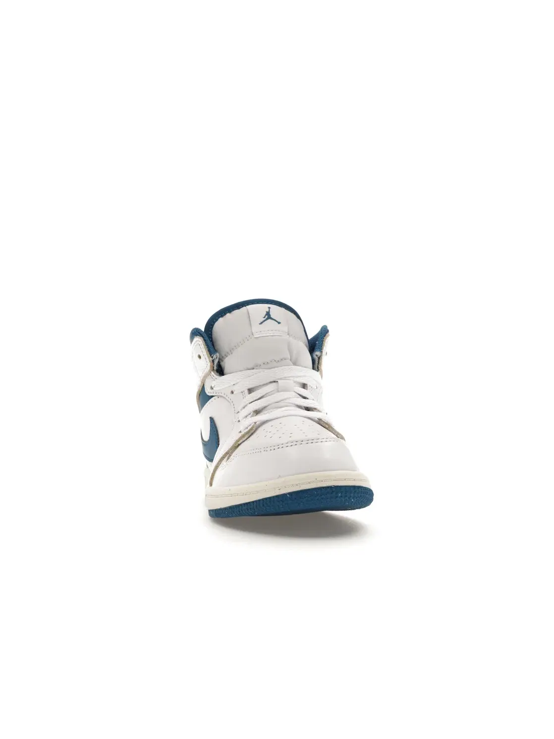 Детские кроссовки с высоким берцем Jordan 1 Mid SE Industrial Blue (PS) Jordan — изображение 2 из 4, белый//синий