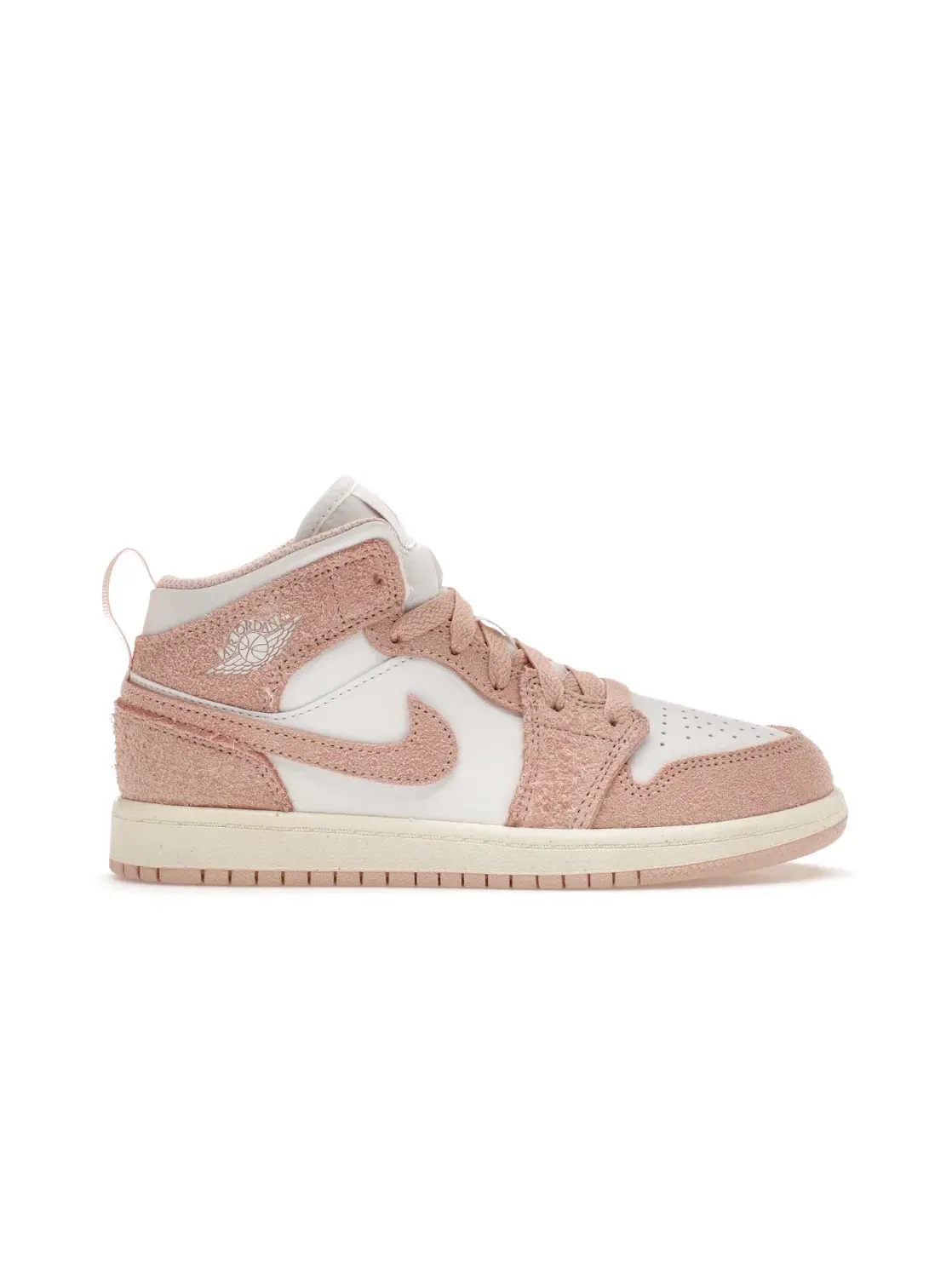 Детские кроссовки Lifestyle Jordan 1 Mid SE Jordan — изображение 1 из 4, белый//розовый